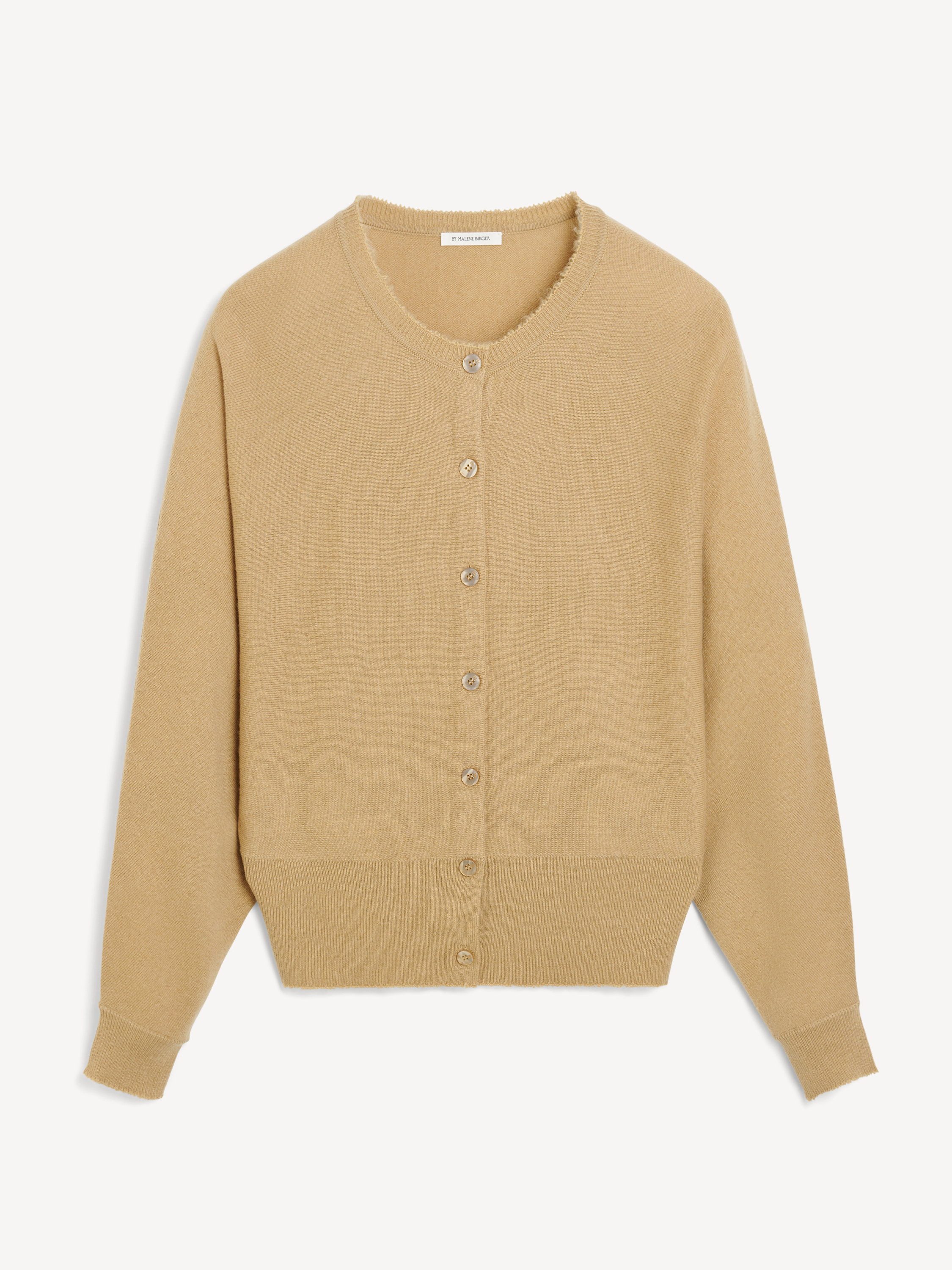 Shop By Malene Birger Sao Wool Cardigan In Cornstalk