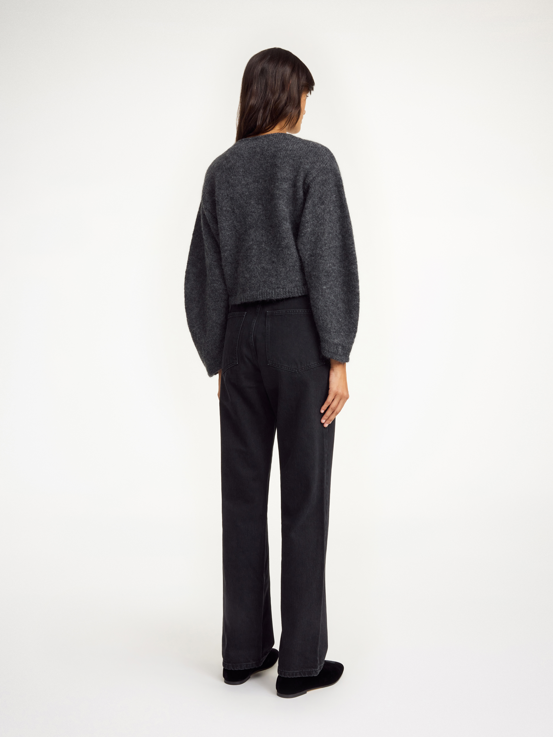 By Malene Birger Zharea Wool-blend Cardigan In Grey Melange
