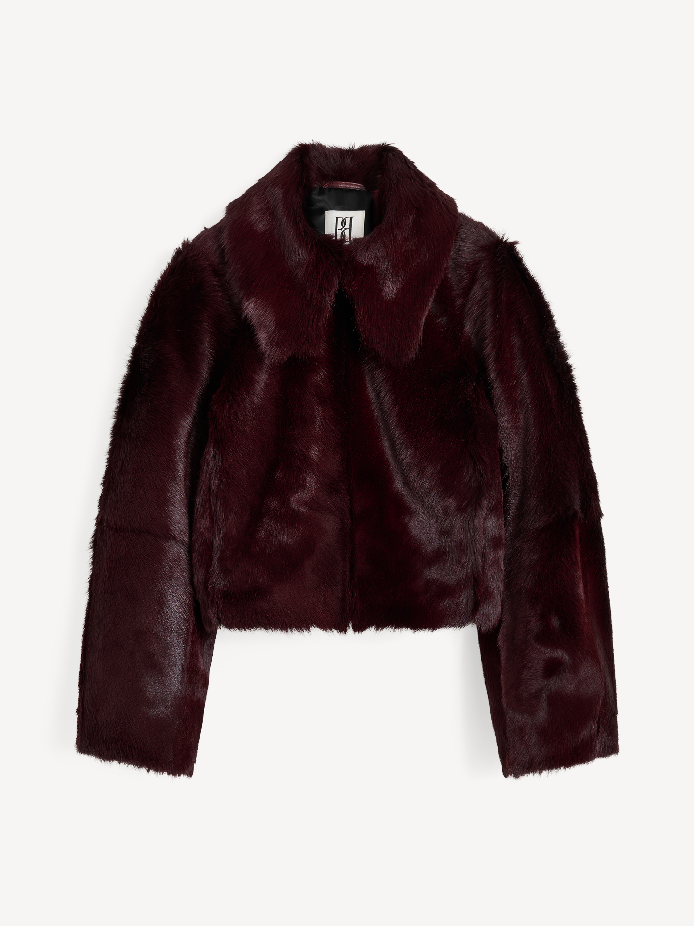 By Malene Birger Rowani Shearling Calf Jacket In Burgundy