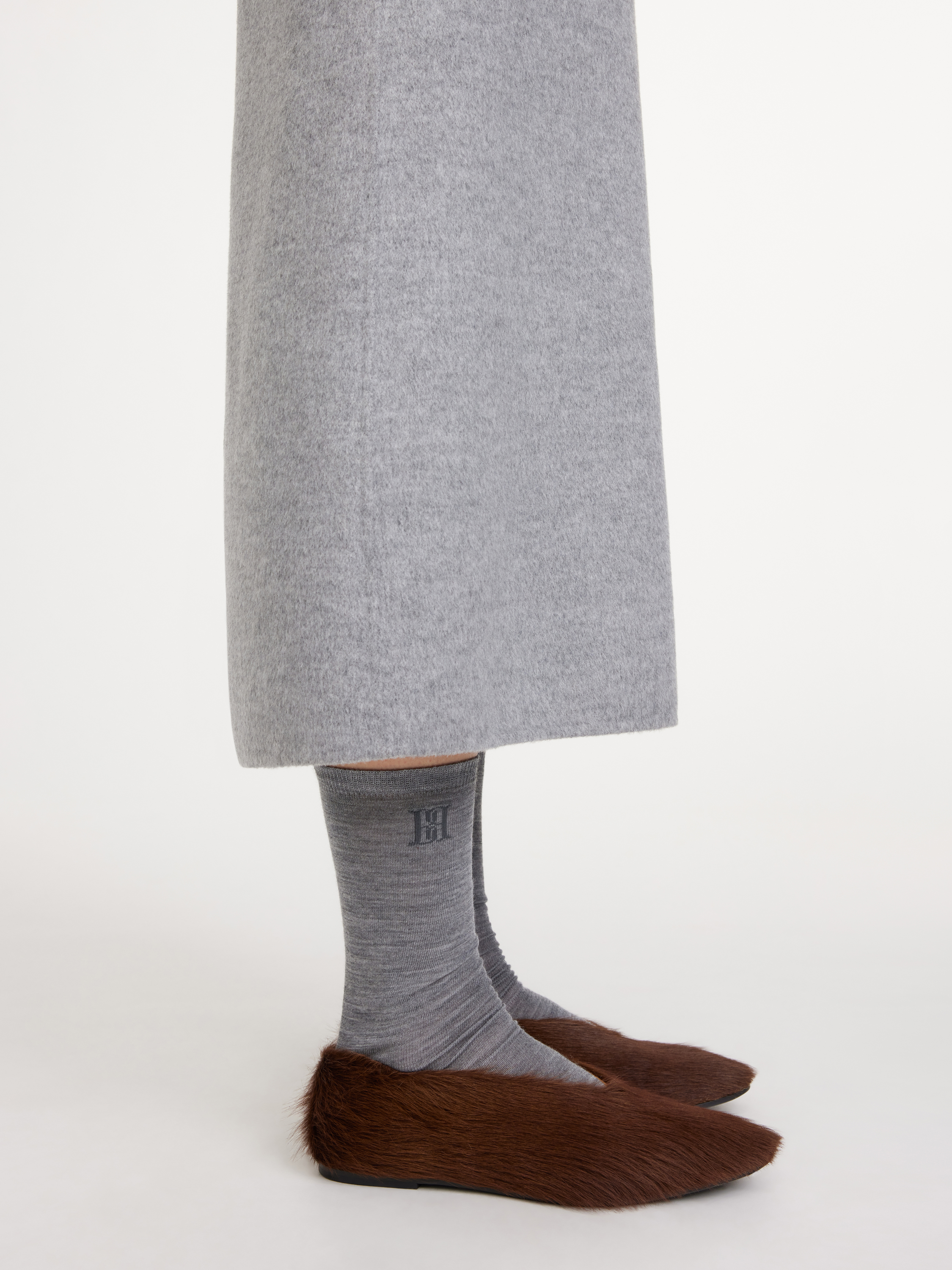 Shop By Malene Birger Leiann Socks In Grey Melange