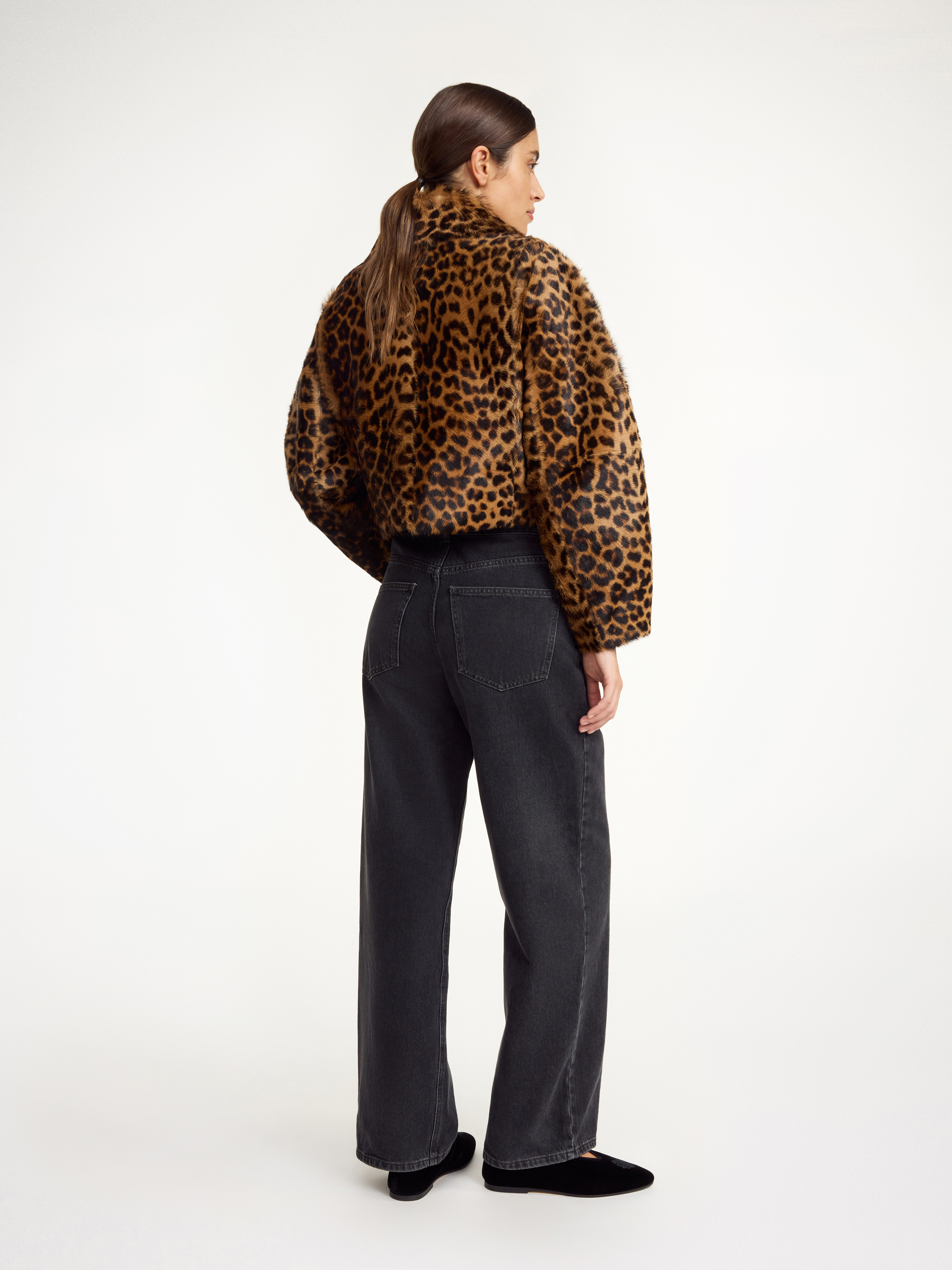 Shop By Malene Birger Rowani Shearling Calf Jacket In Leopard