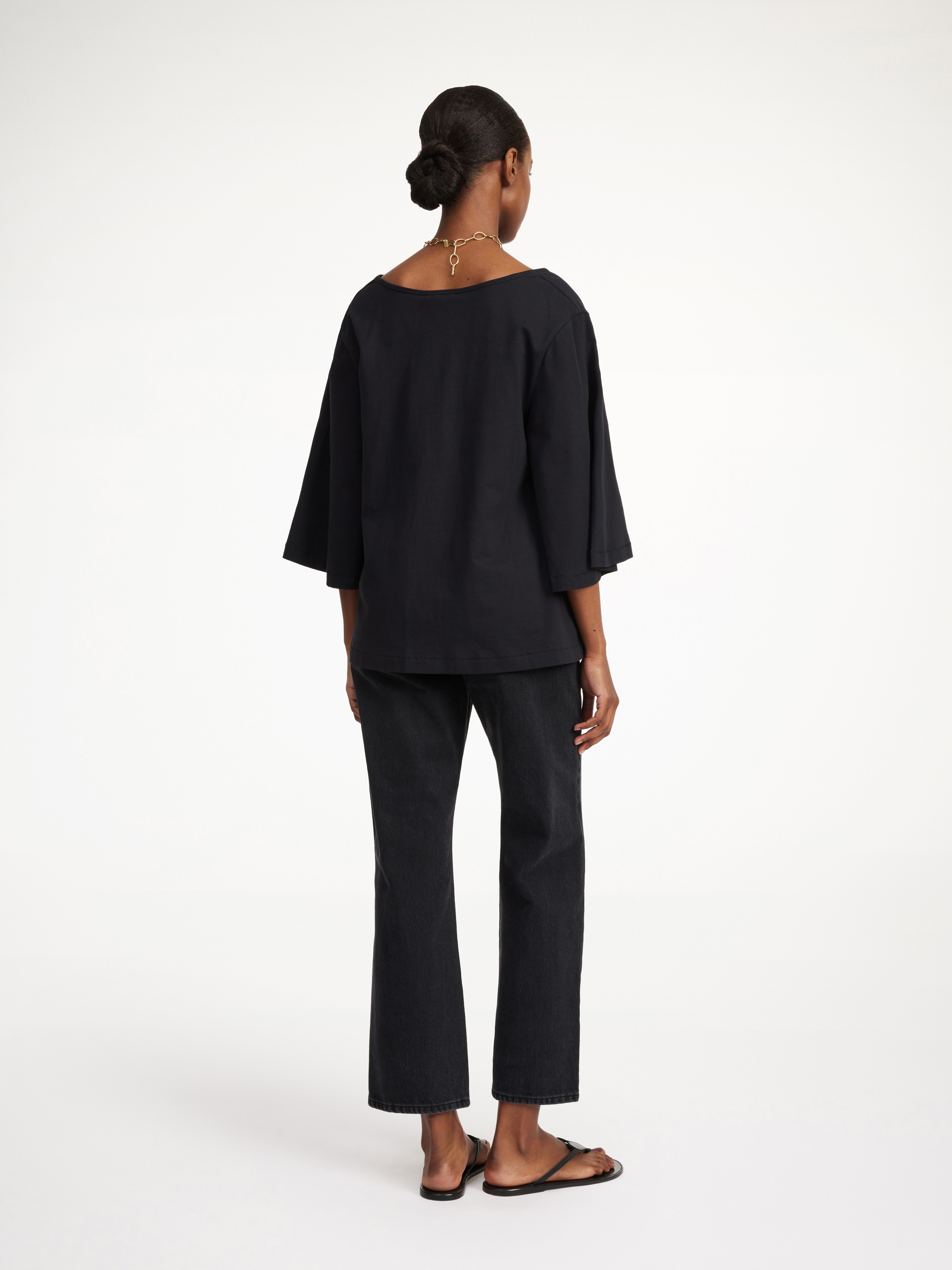 Shop By Malene Birger Bryar Organic Cotton T-shirt In Black