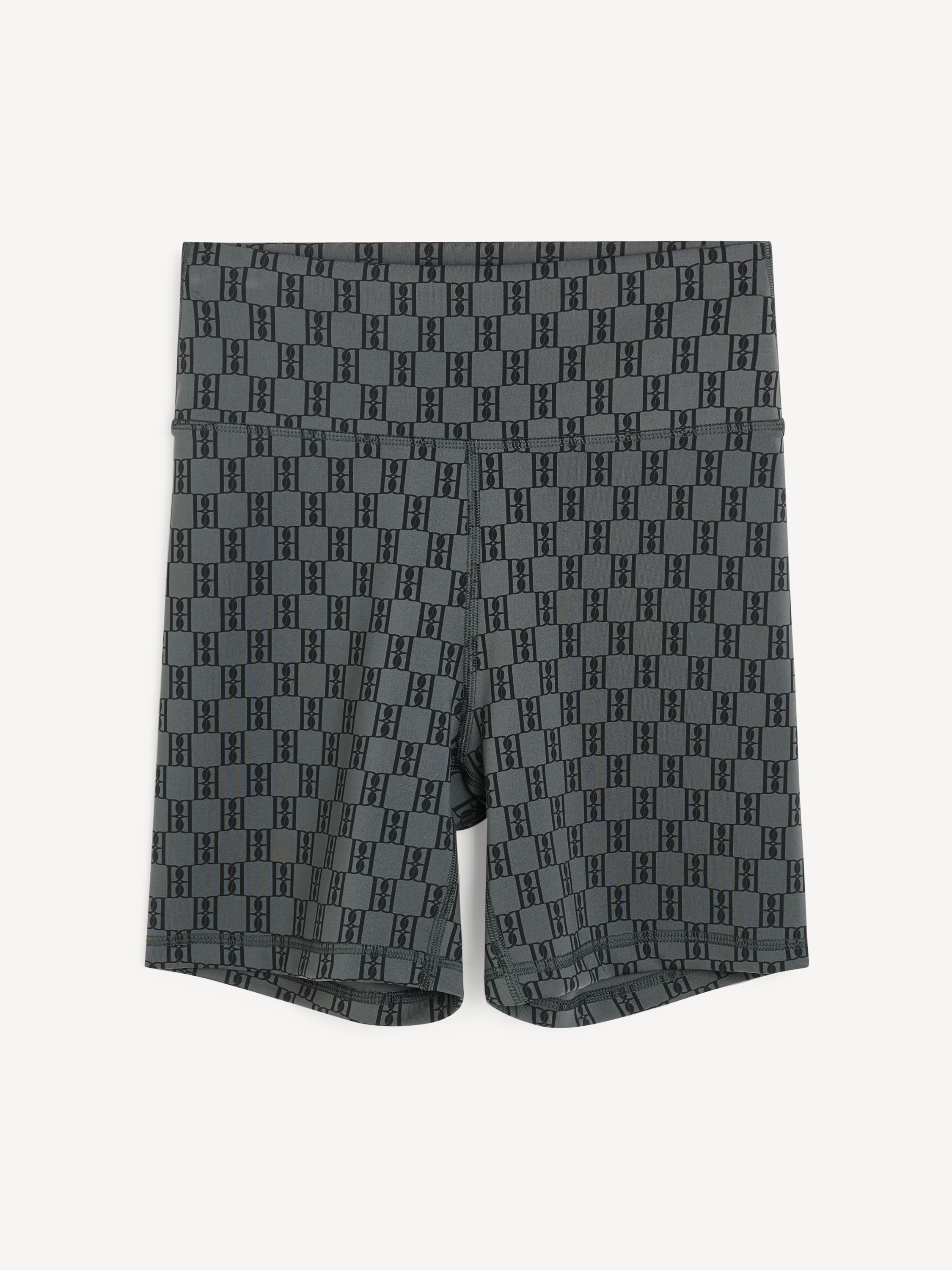 By Malene Birger Siola Atheletic Shorts In Monogram Black & Grey