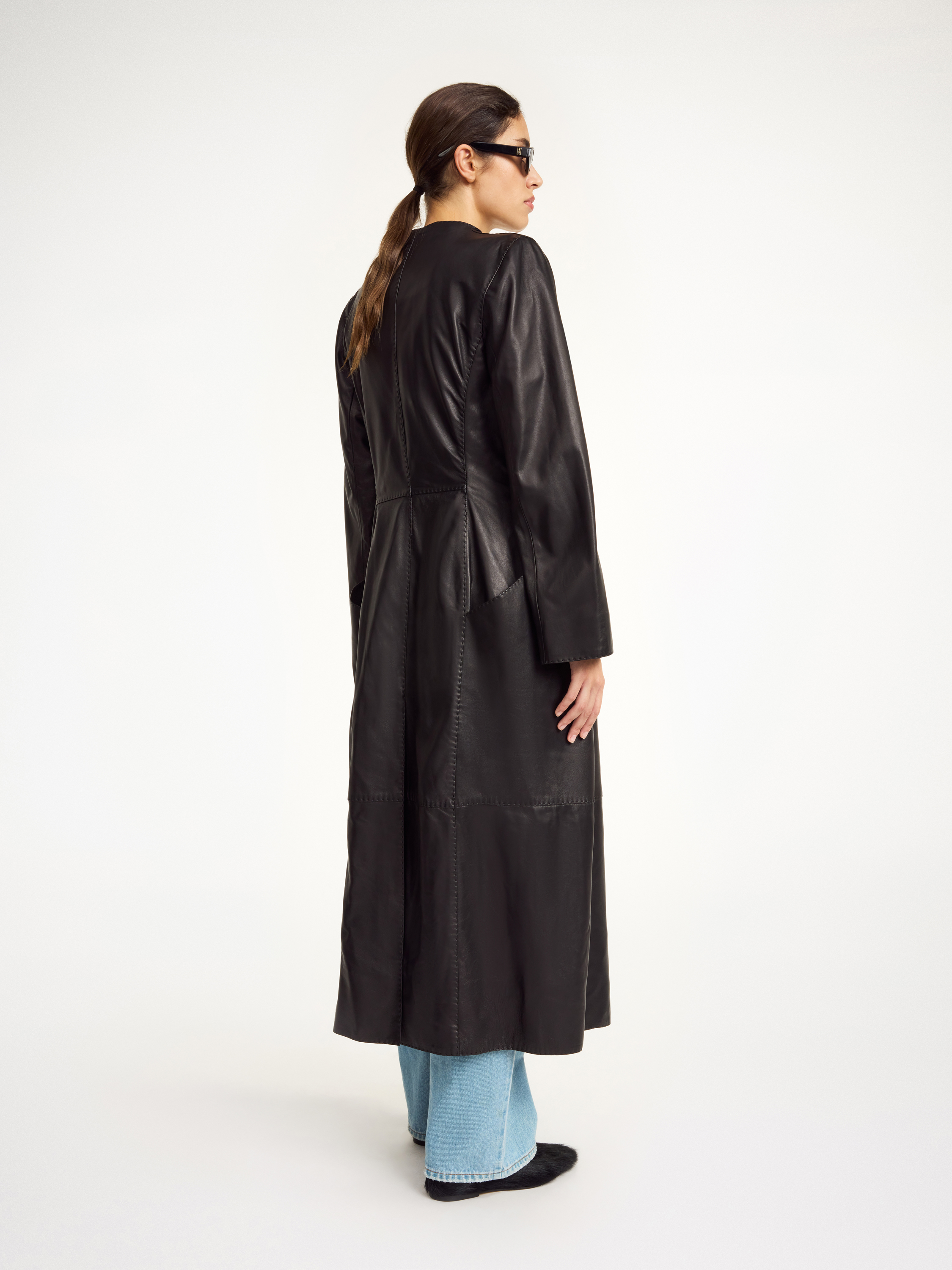 By Malene Birger ´sirrena Leather Coat In Black