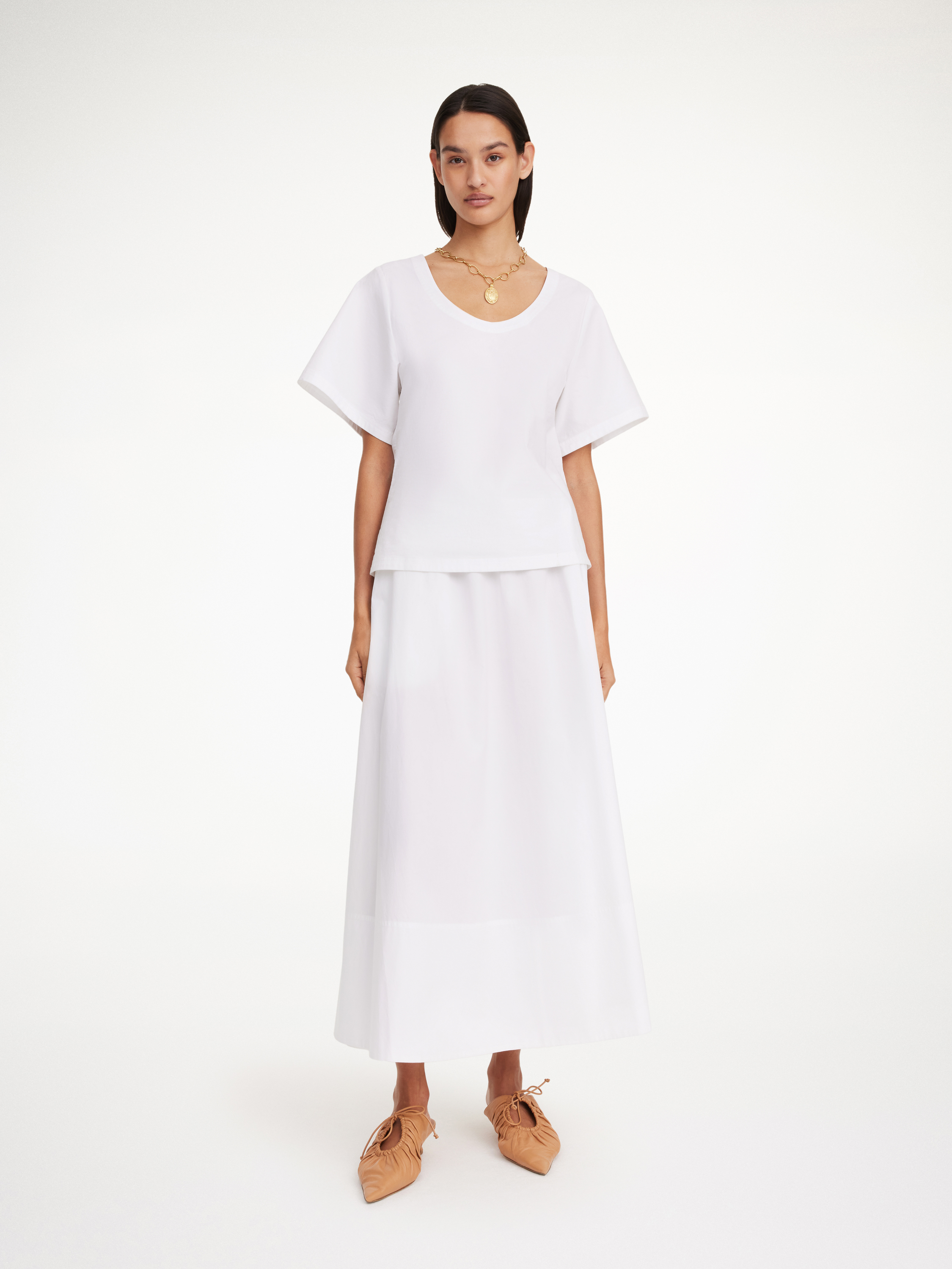 By Malene Birger Pheobes Organic Cotton Skirt In Pure White