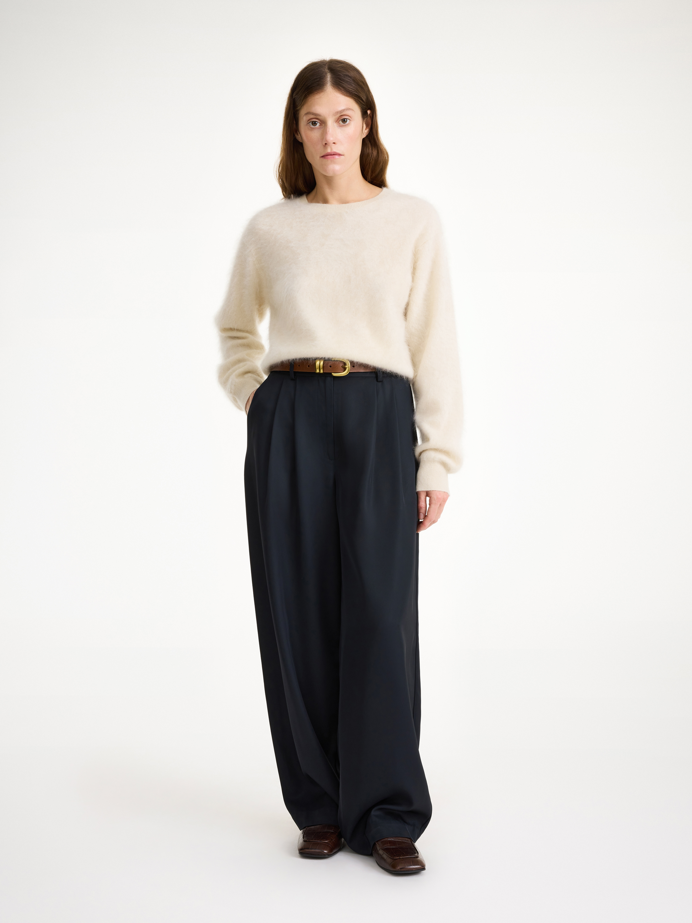 By Malene Birger Piscali Mid-waist Trousers In Black