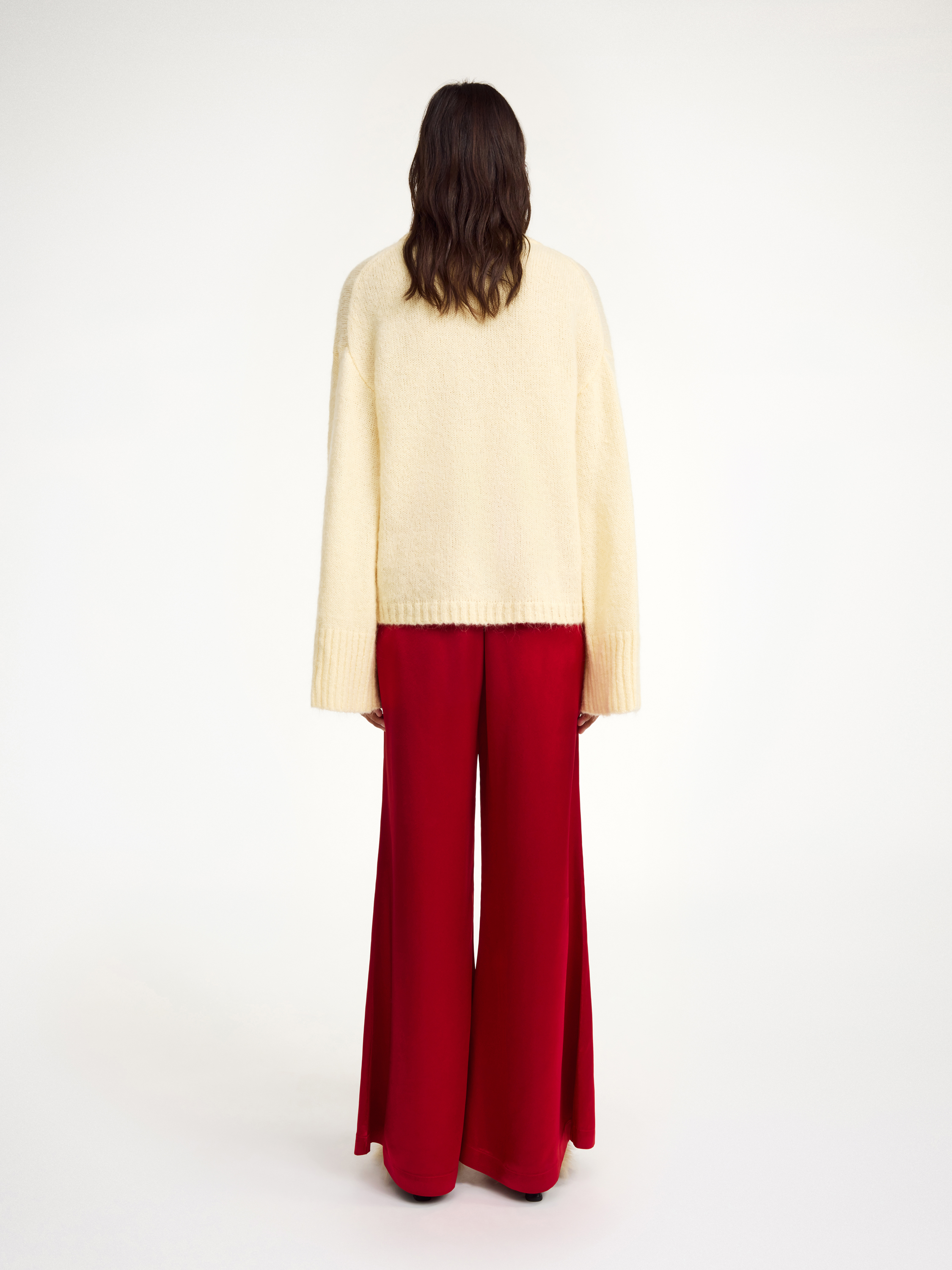 By Malene Birger Lucee Flared Trousers In Dark Chilli