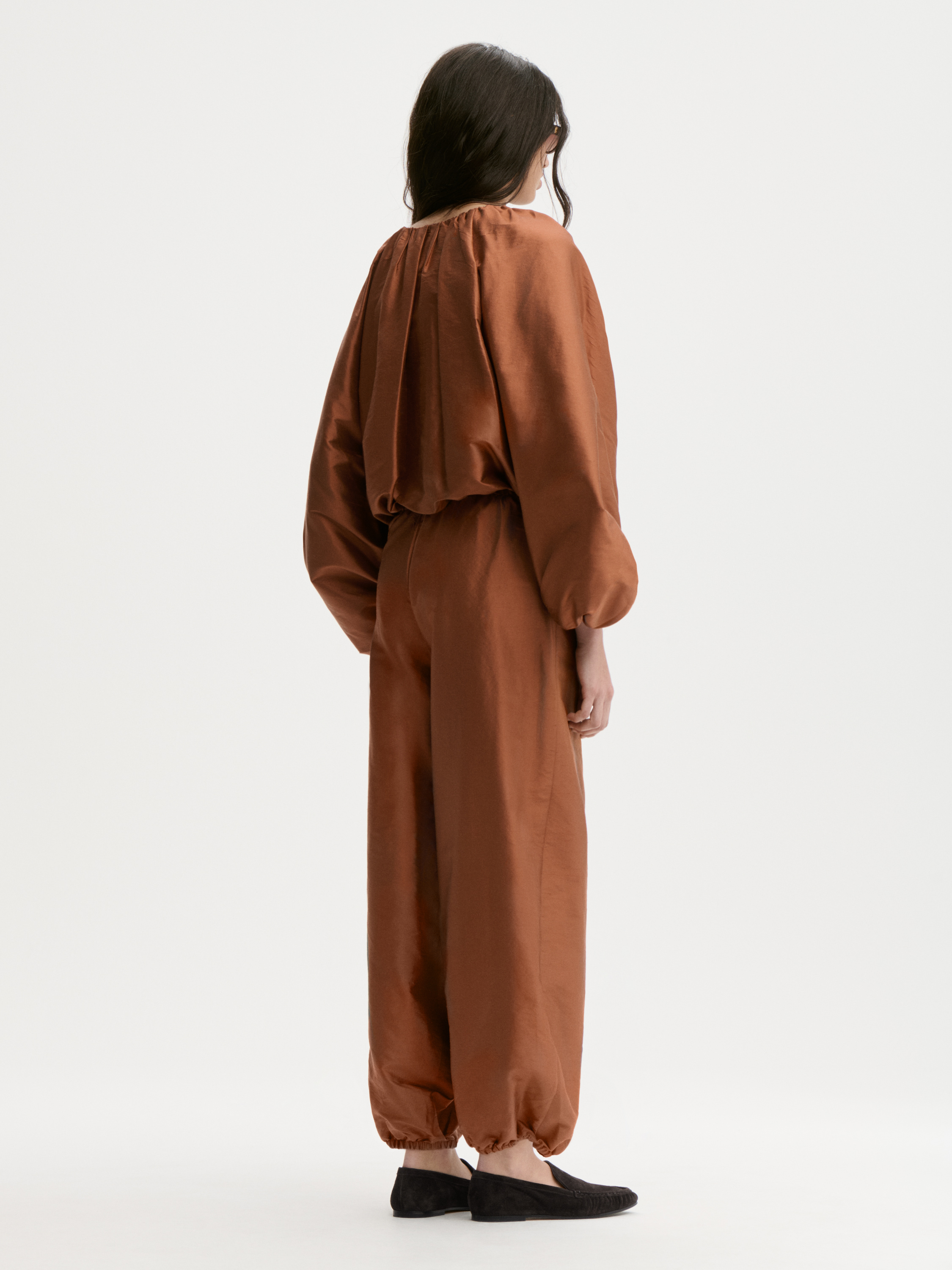 By Malene Birger Semara Silk Blouse In Brick