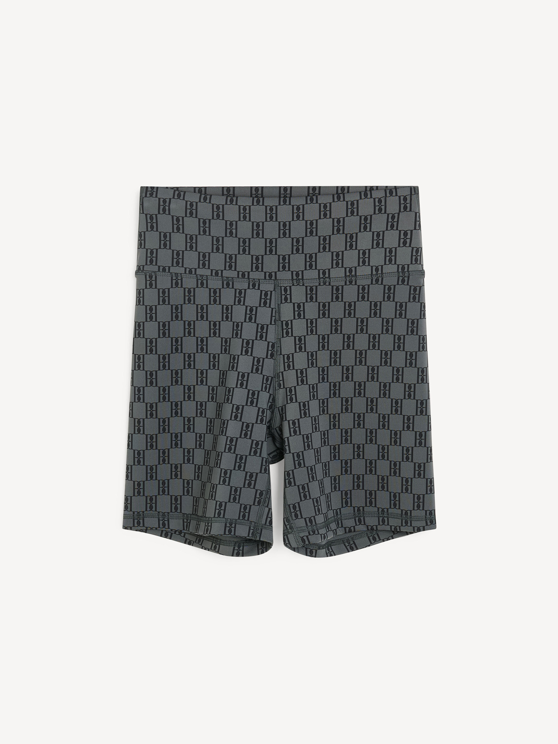 By Malene Birger Women's Monogram Black & Grey Siola Atheletic Shorts Medium