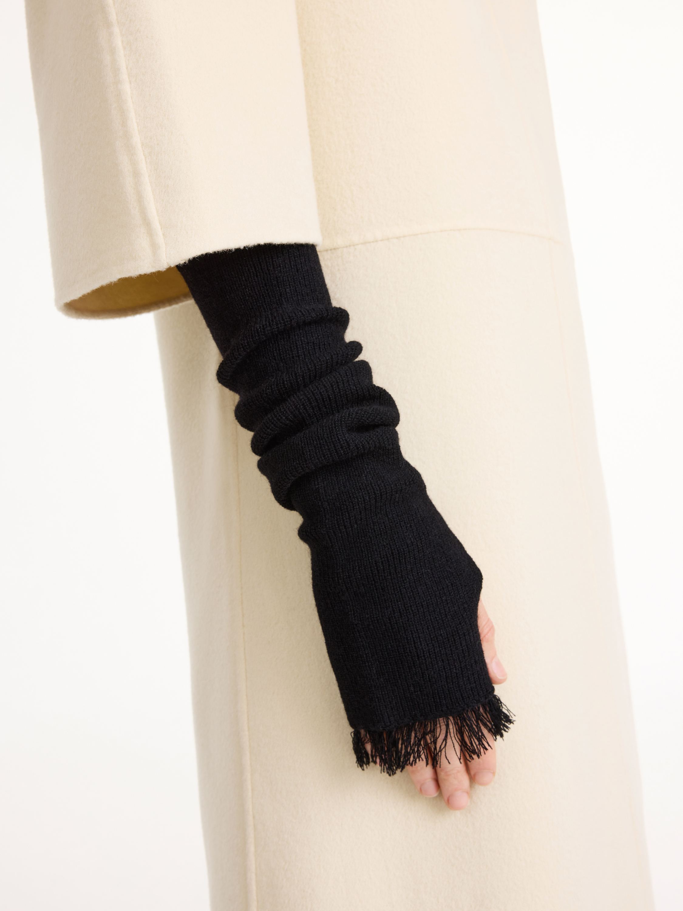 Shop By Malene Birger Fezan Gloves In Black