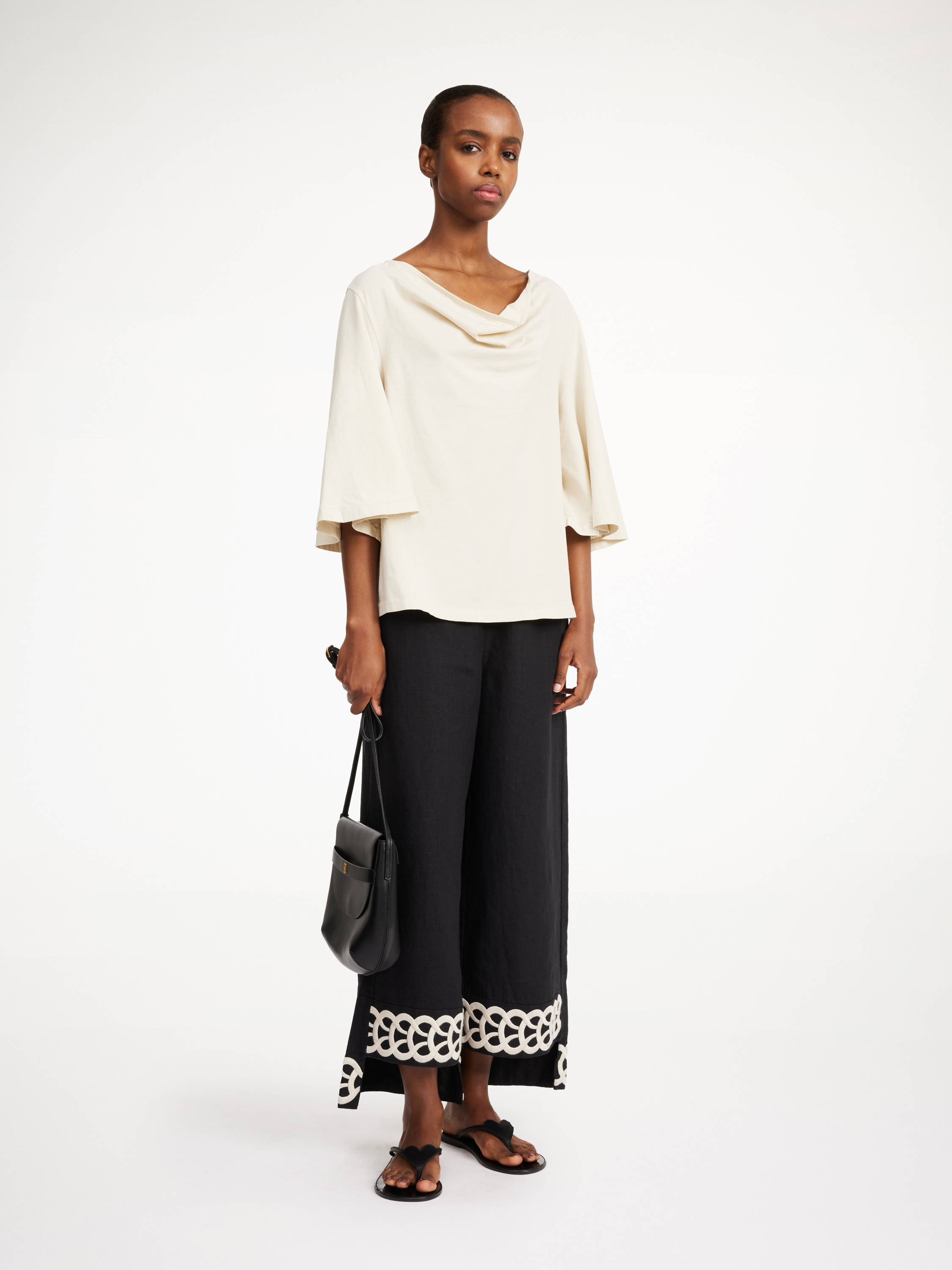 Shop By Malene Birger Mirabellos Linen Trousers In Black