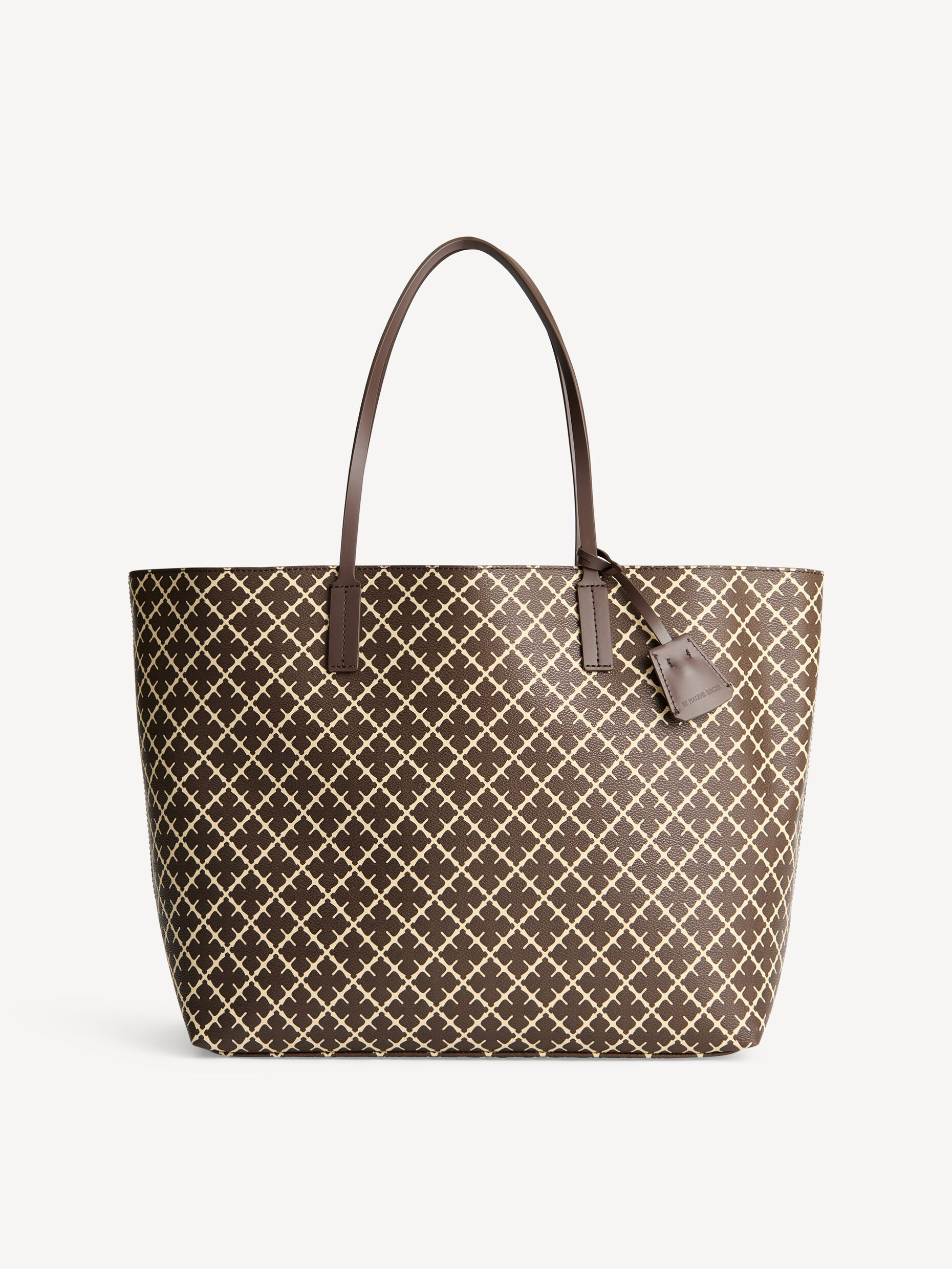 By Malene Birger Abi Printed Tote Bag In Warm Brown