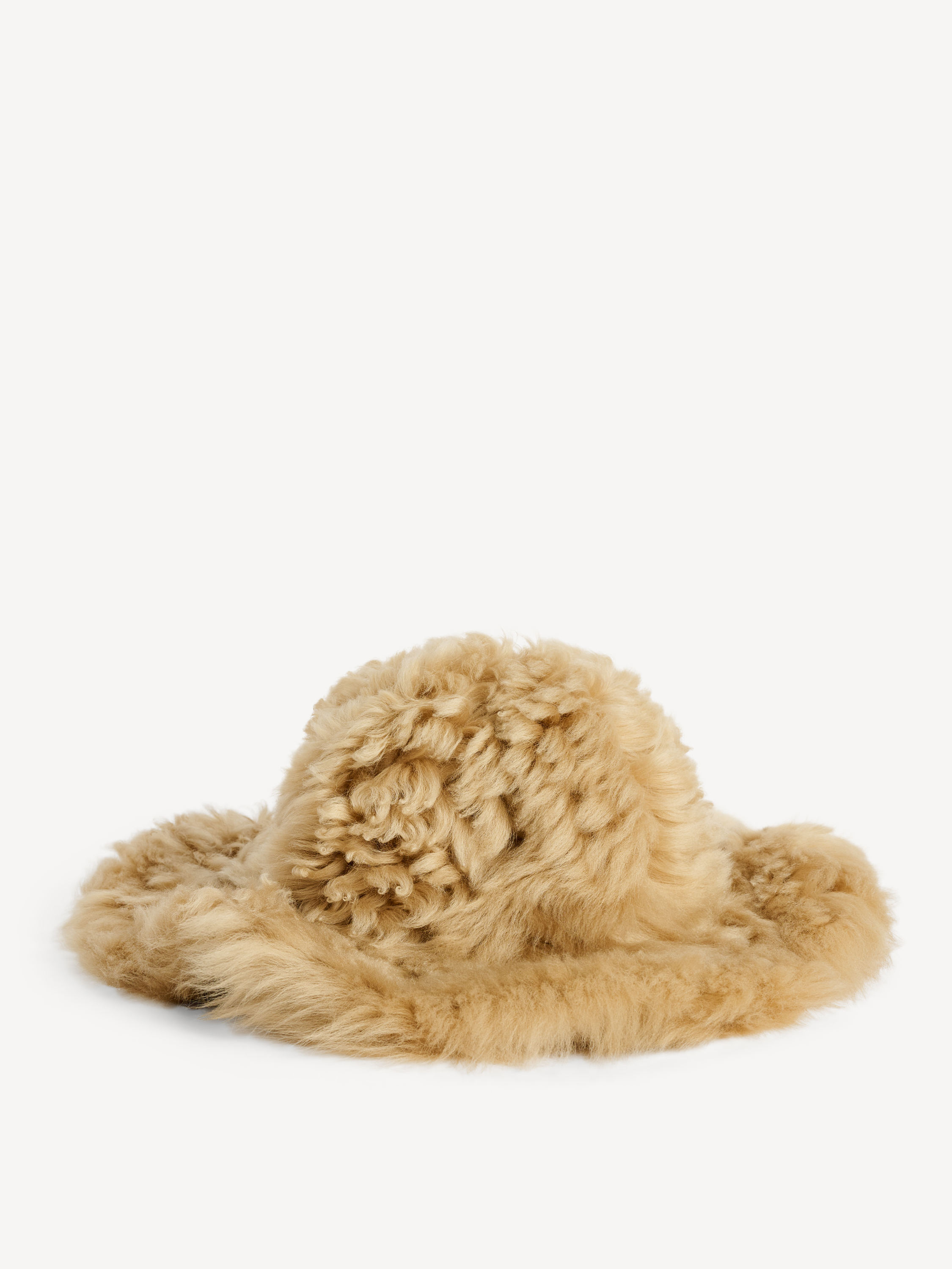 By Malene Birger Hedda Shearling Hat In Sand