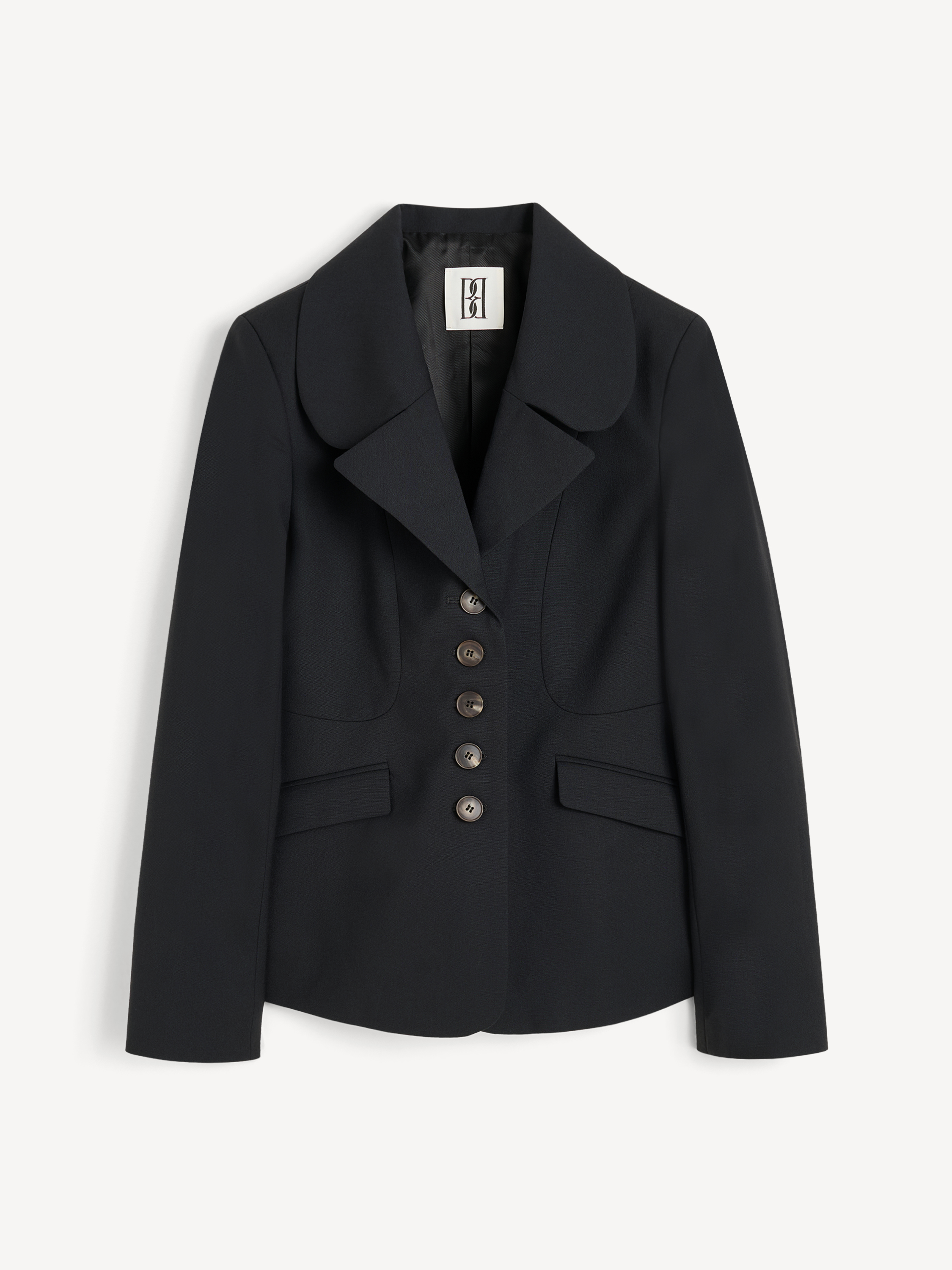 By Malene Birger Women's Black Adrienna Double-Breasted Blazer Size 44