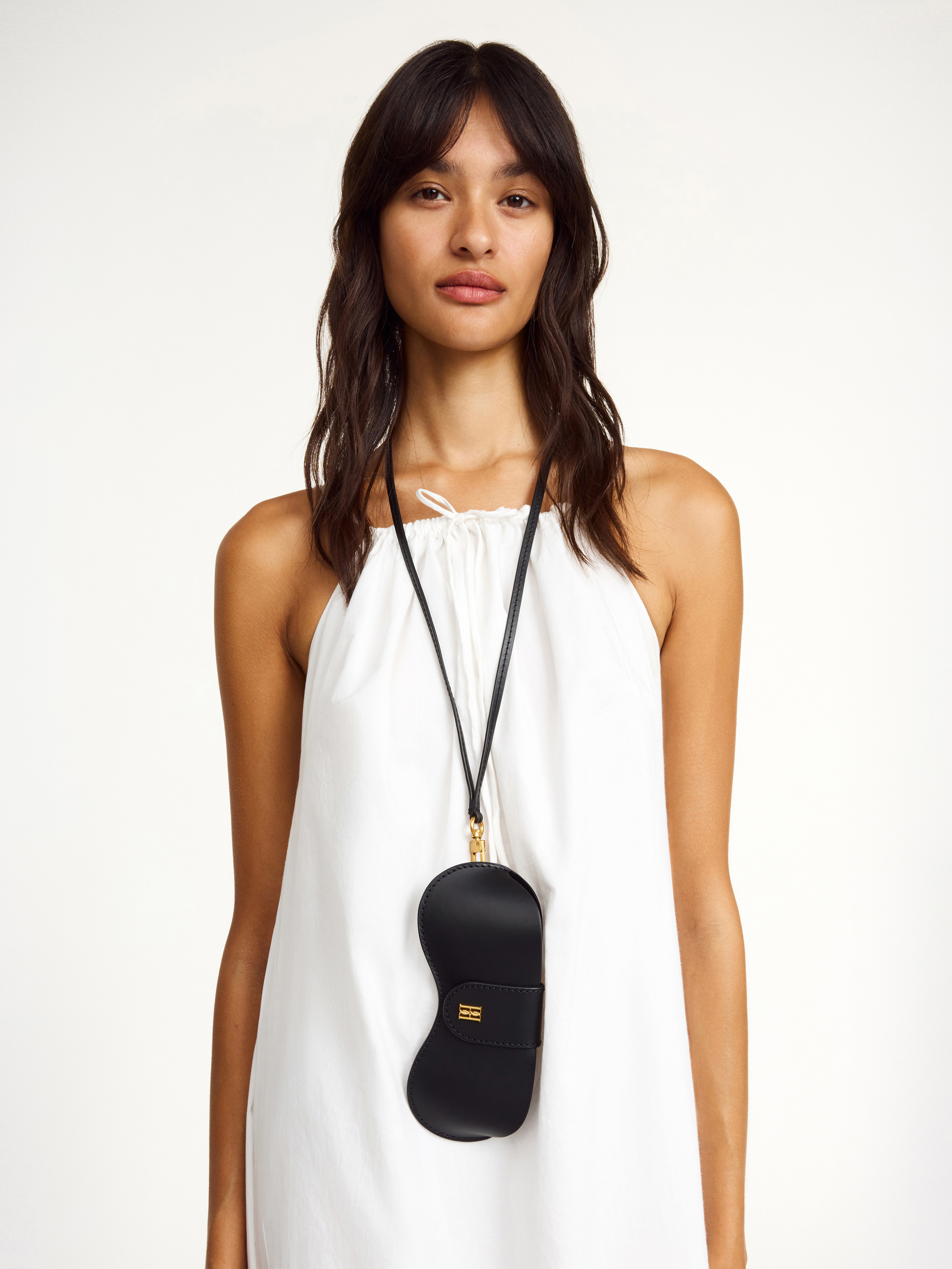 By Malene Birger Aya Sunny Sunglasses Leather Case In Black