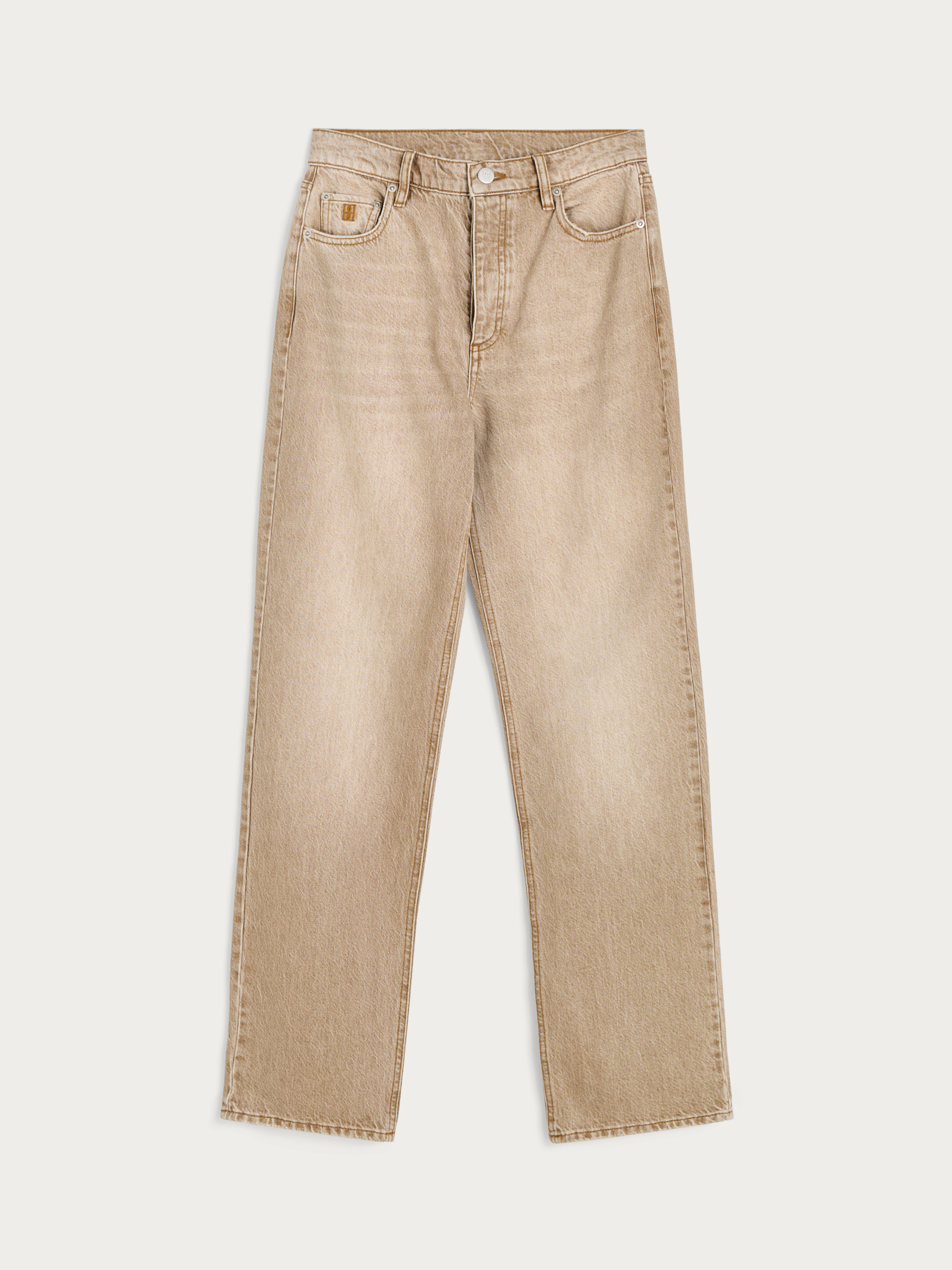By Malene Birger Chicago Cotton Jeans - Female - Straight Fit Jeans - Beige - W29 - Jeans - Image 2