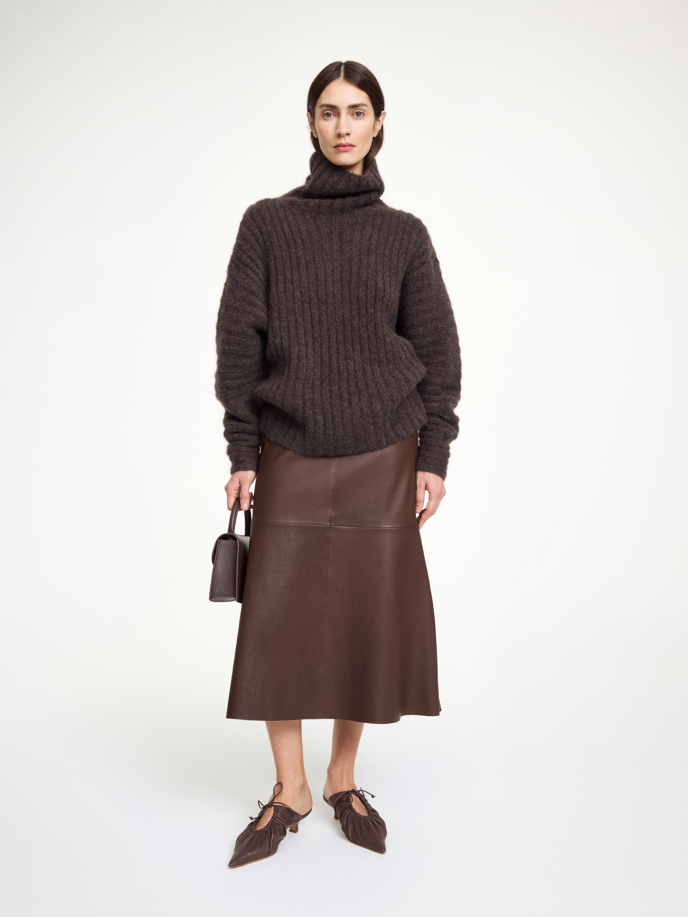 By Malene Birger Simoas Leather Skirt In Brown