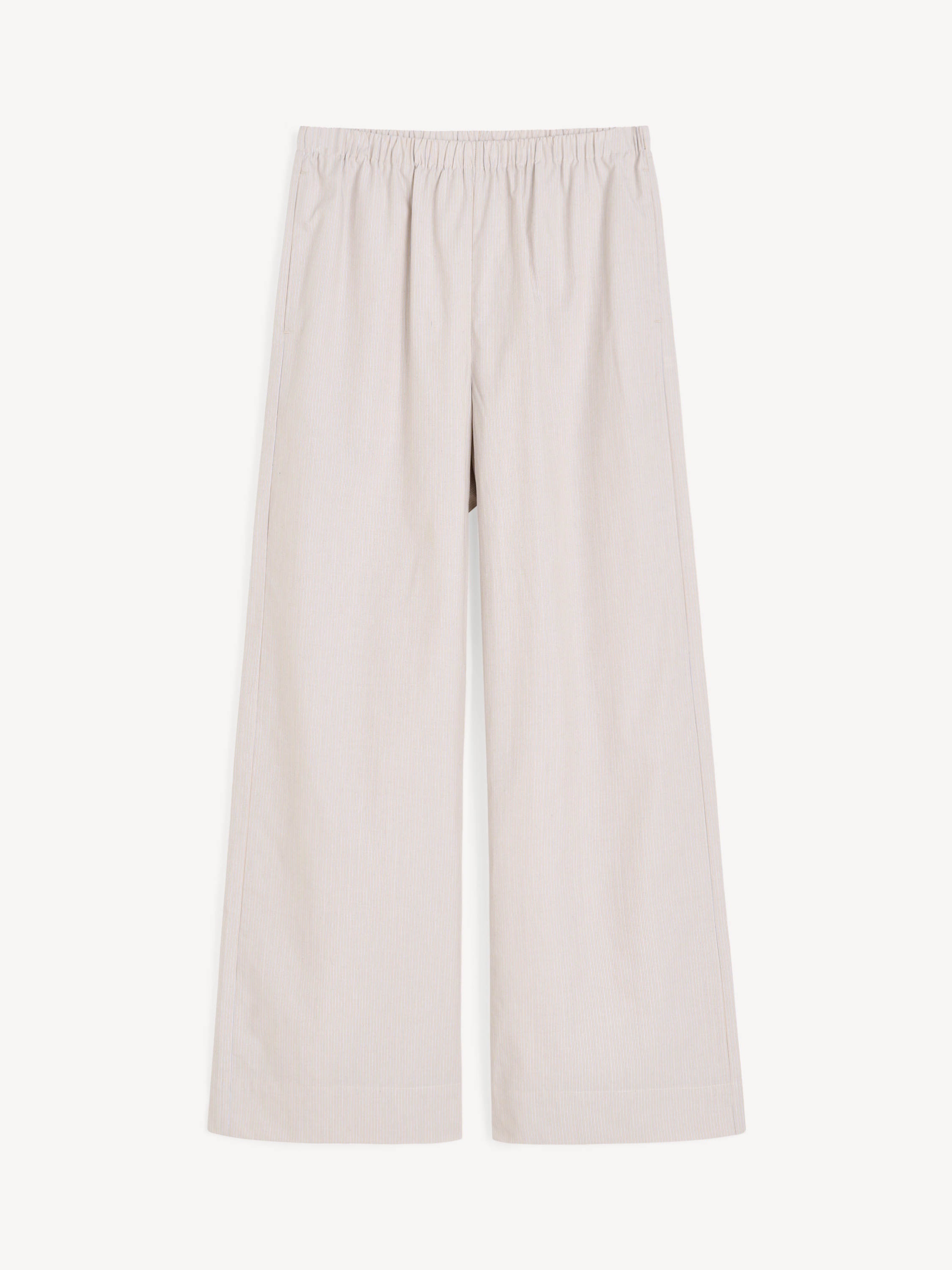 By Malene Birger Women's Old Beige Thin Stripe Cabello Wide-Leg Trousers Size 34