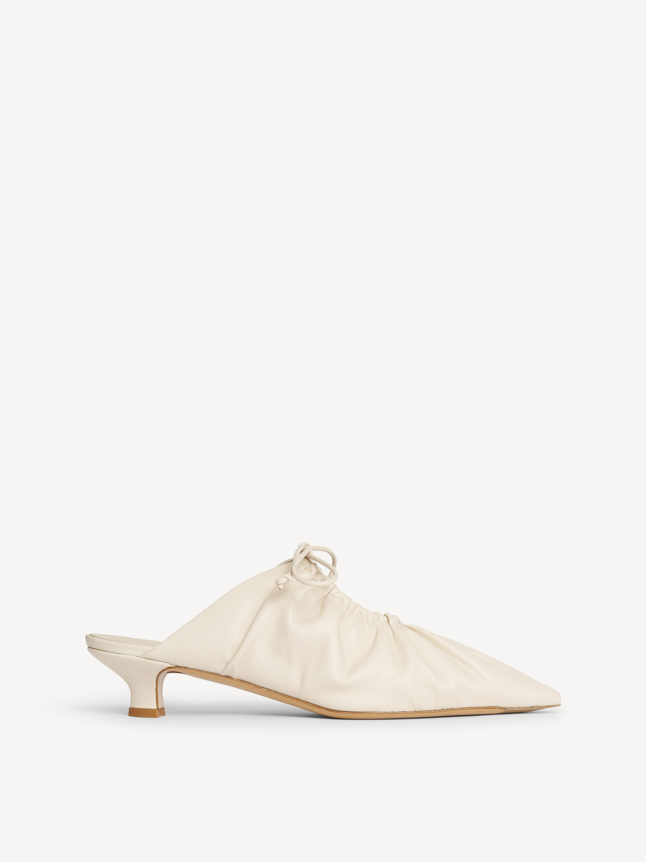 Shop By Malene Birger Masey Leather Mules In Lt. Sand