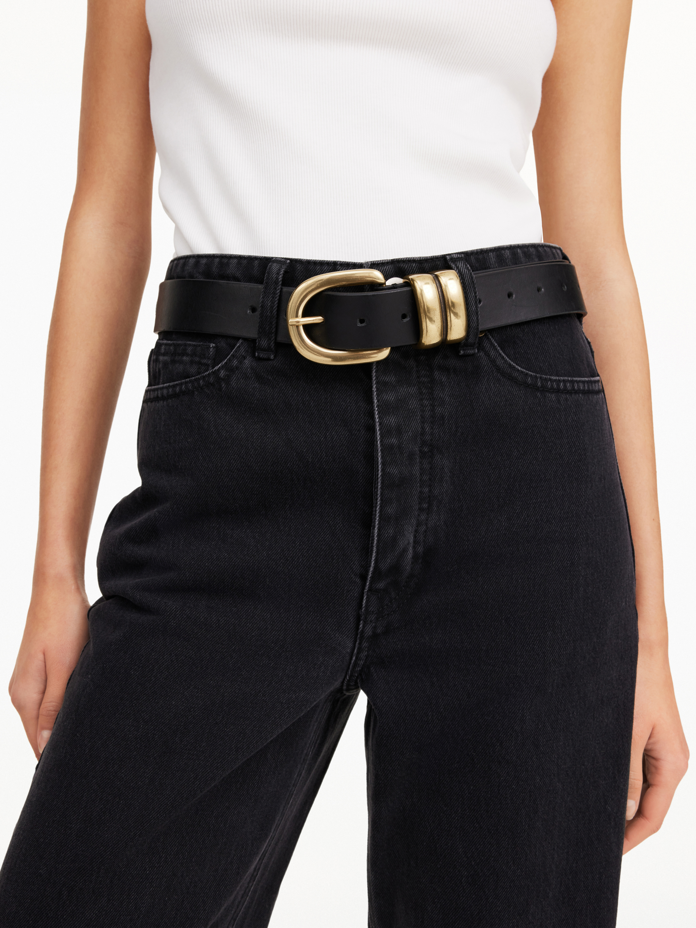 Shop By Malene Birger Zoira Leather Belt In Black