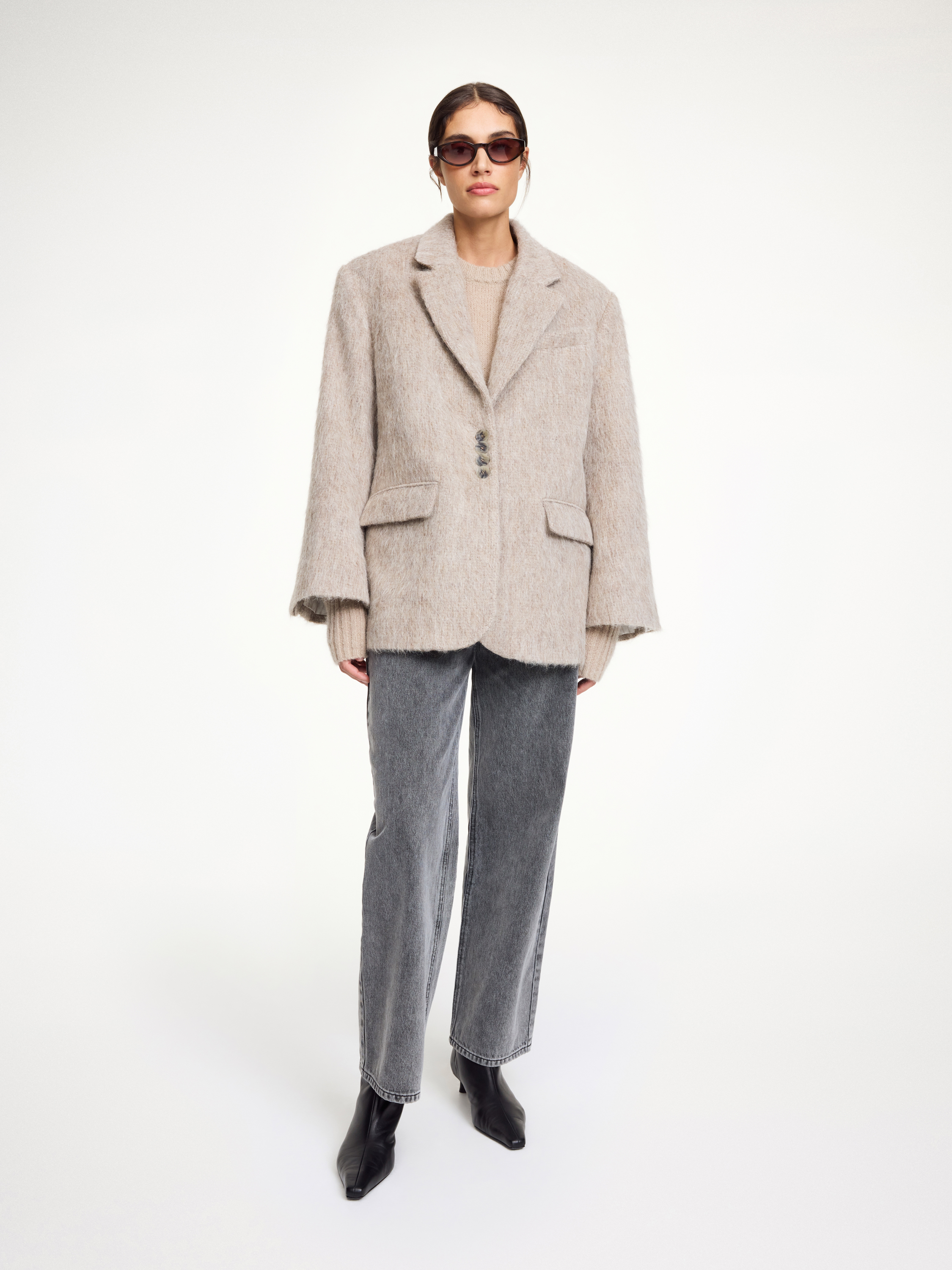 By Malene Birger Biena Single-breasted Blazer In Gray