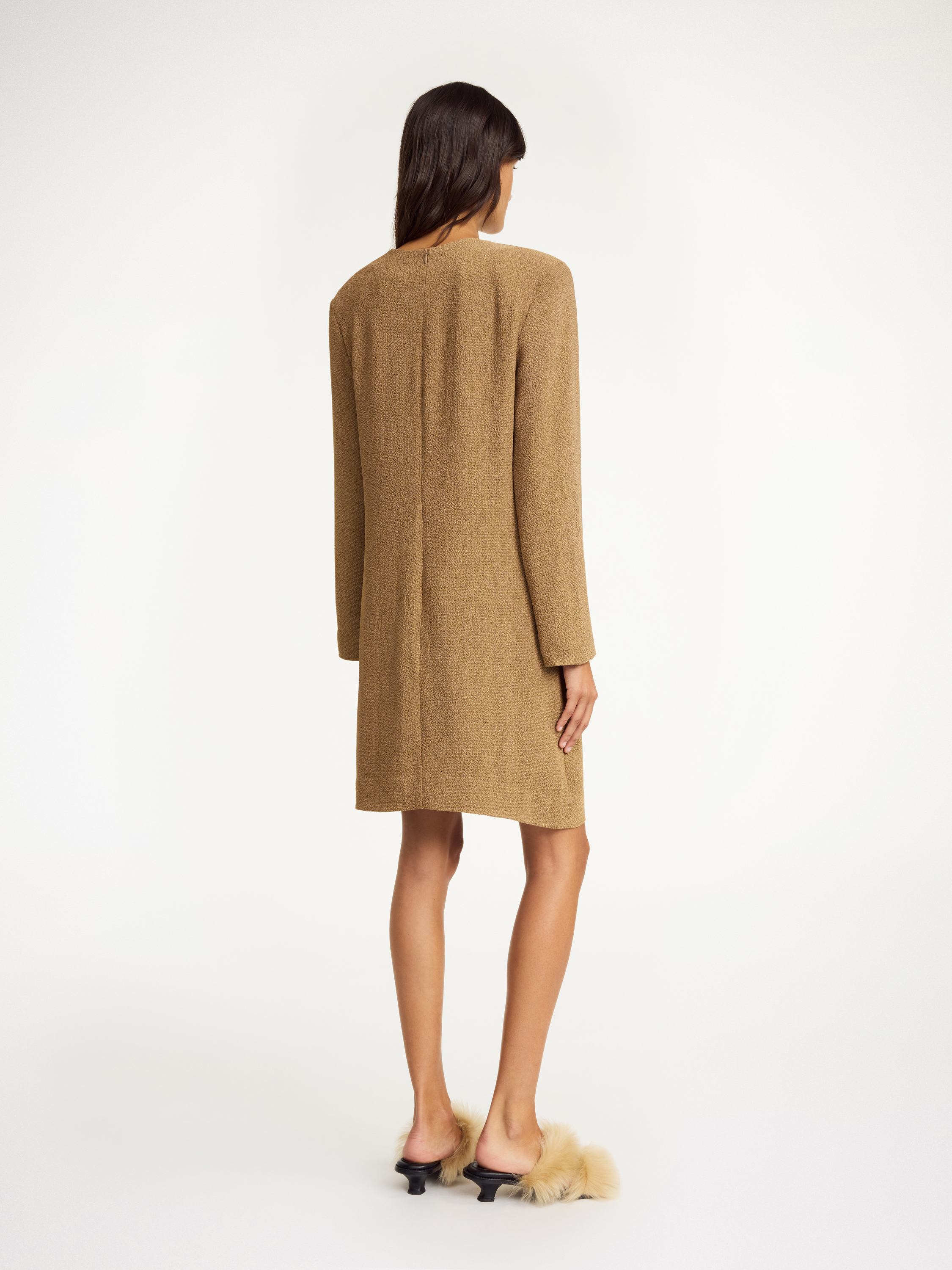 Shop By Malene Birger Ellinas Mini Dress In Light Brown