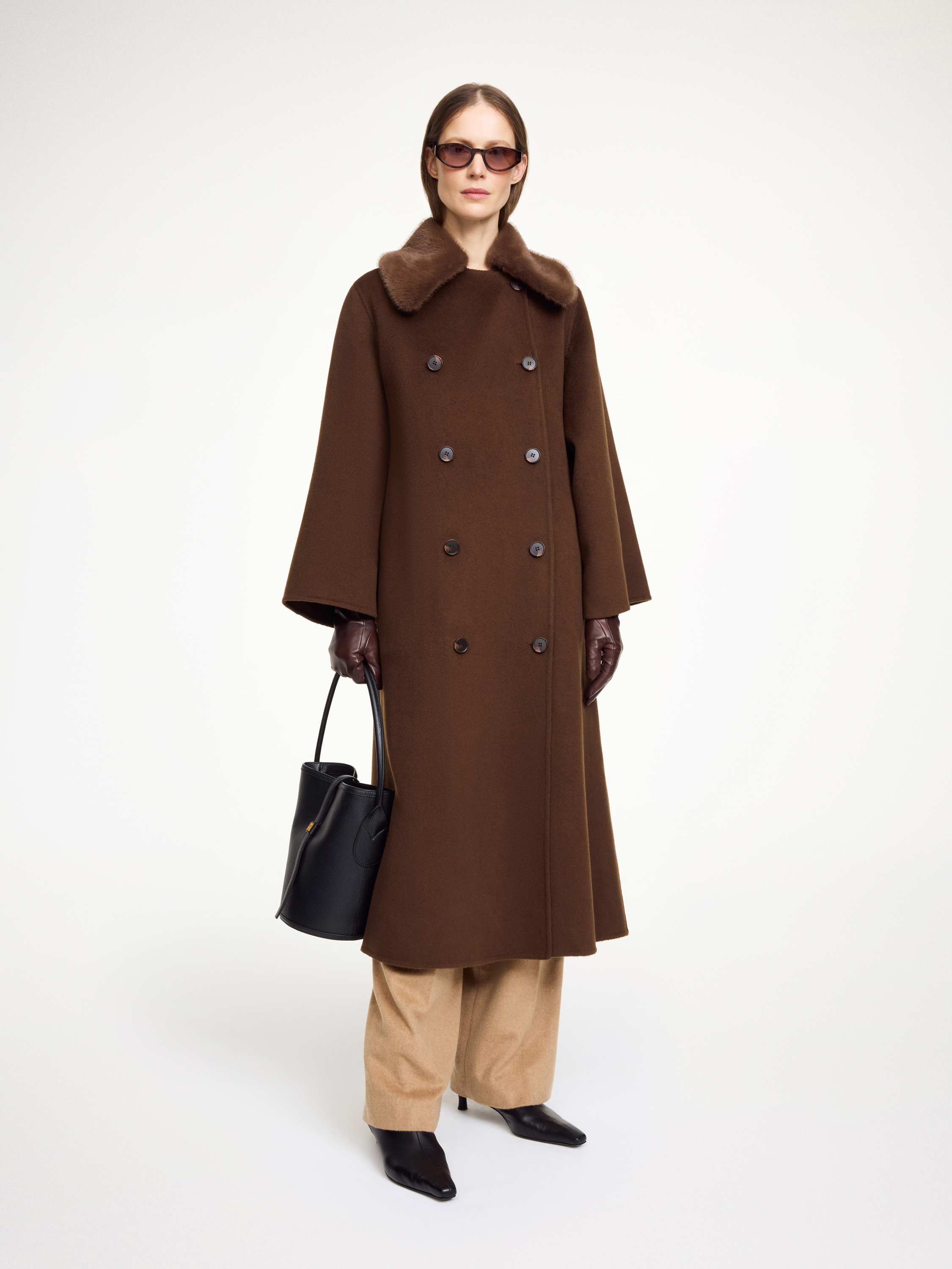 By Malene Birger Darcy Wool Coat In Brown