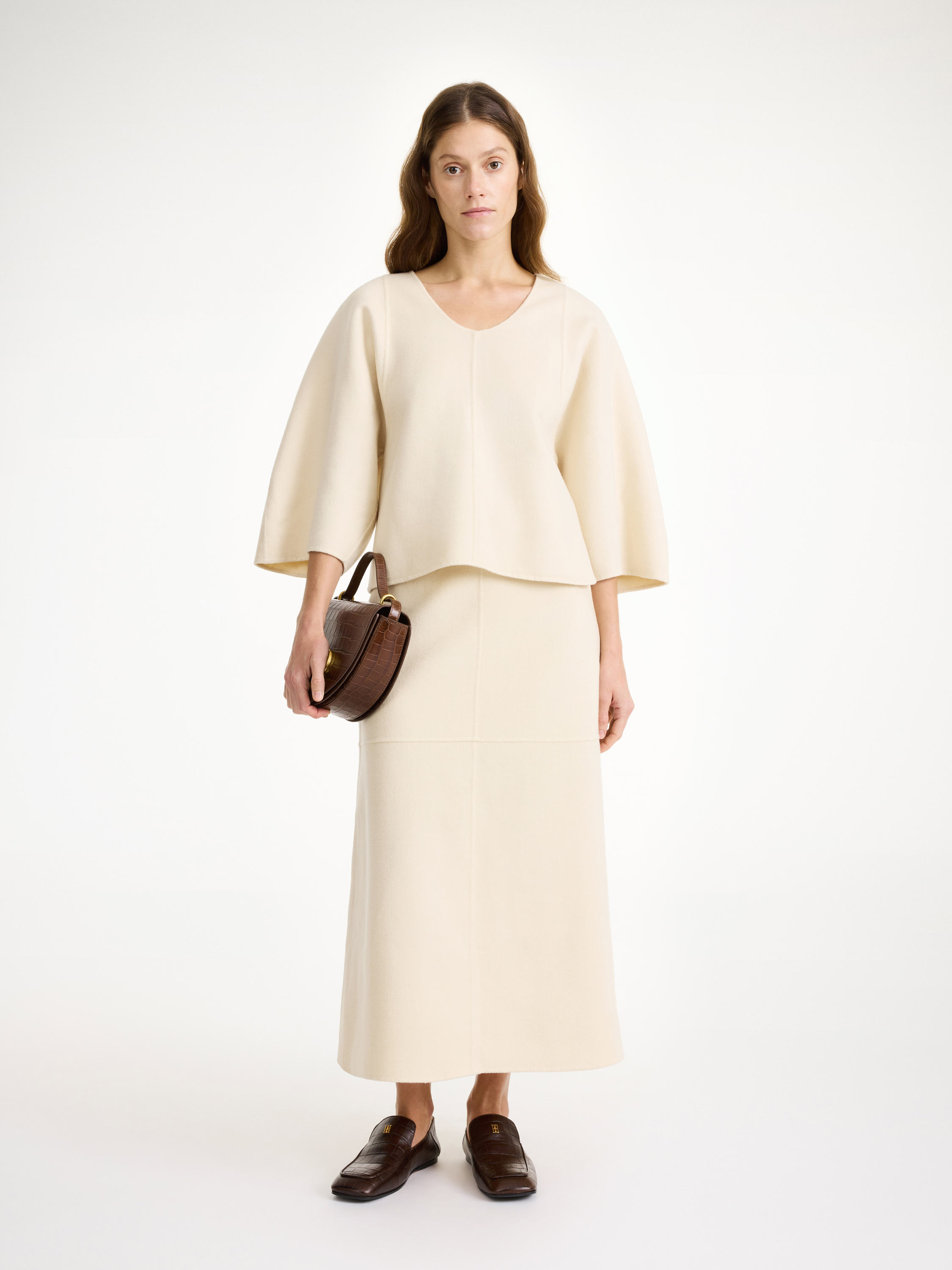 By Malene Birger Pullover Made Of Lyocell In Pearl