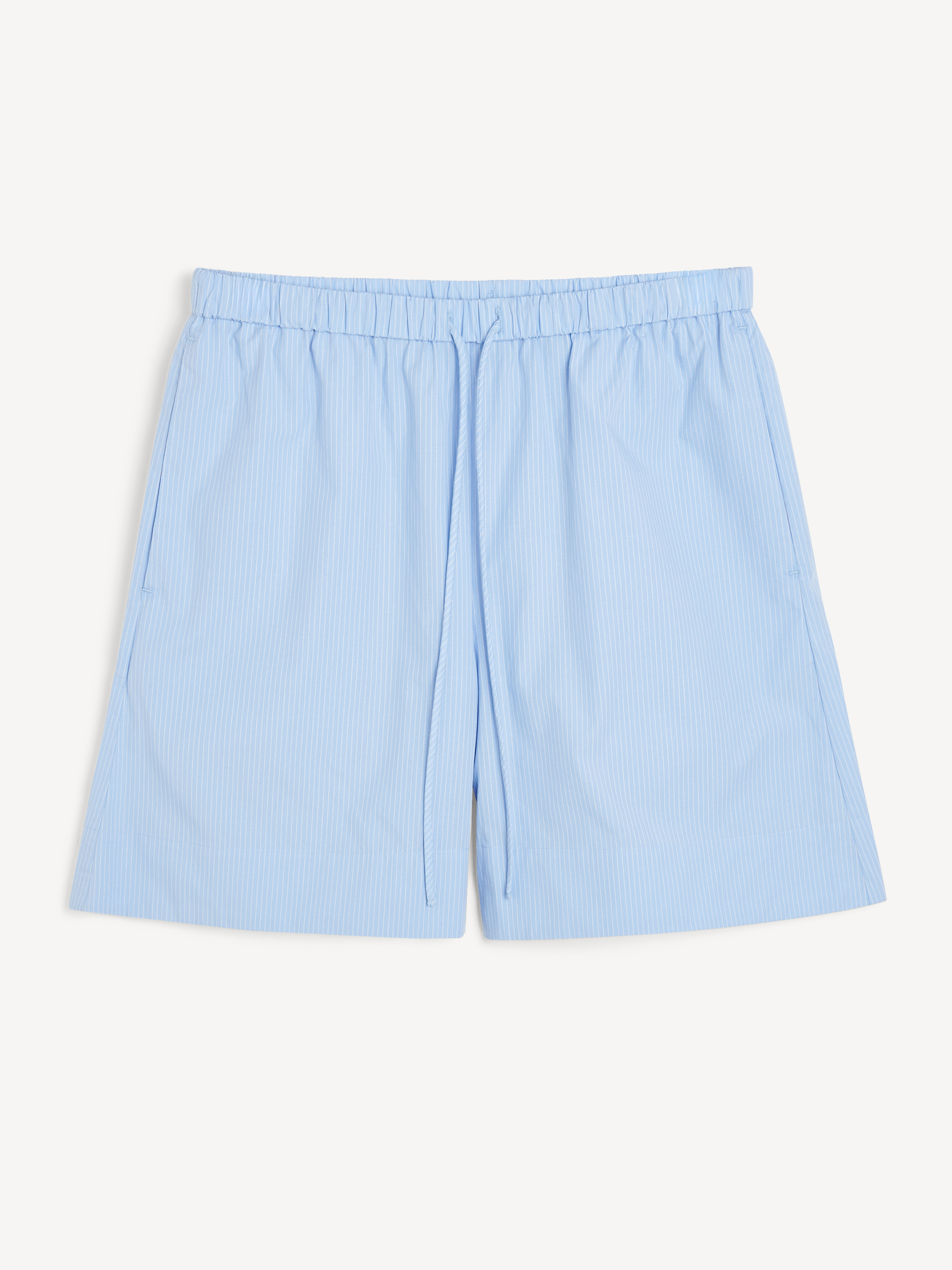 Shop By Malene Birger Ifeion Organic Cotton Shorts In Blue Iris Stripe Small