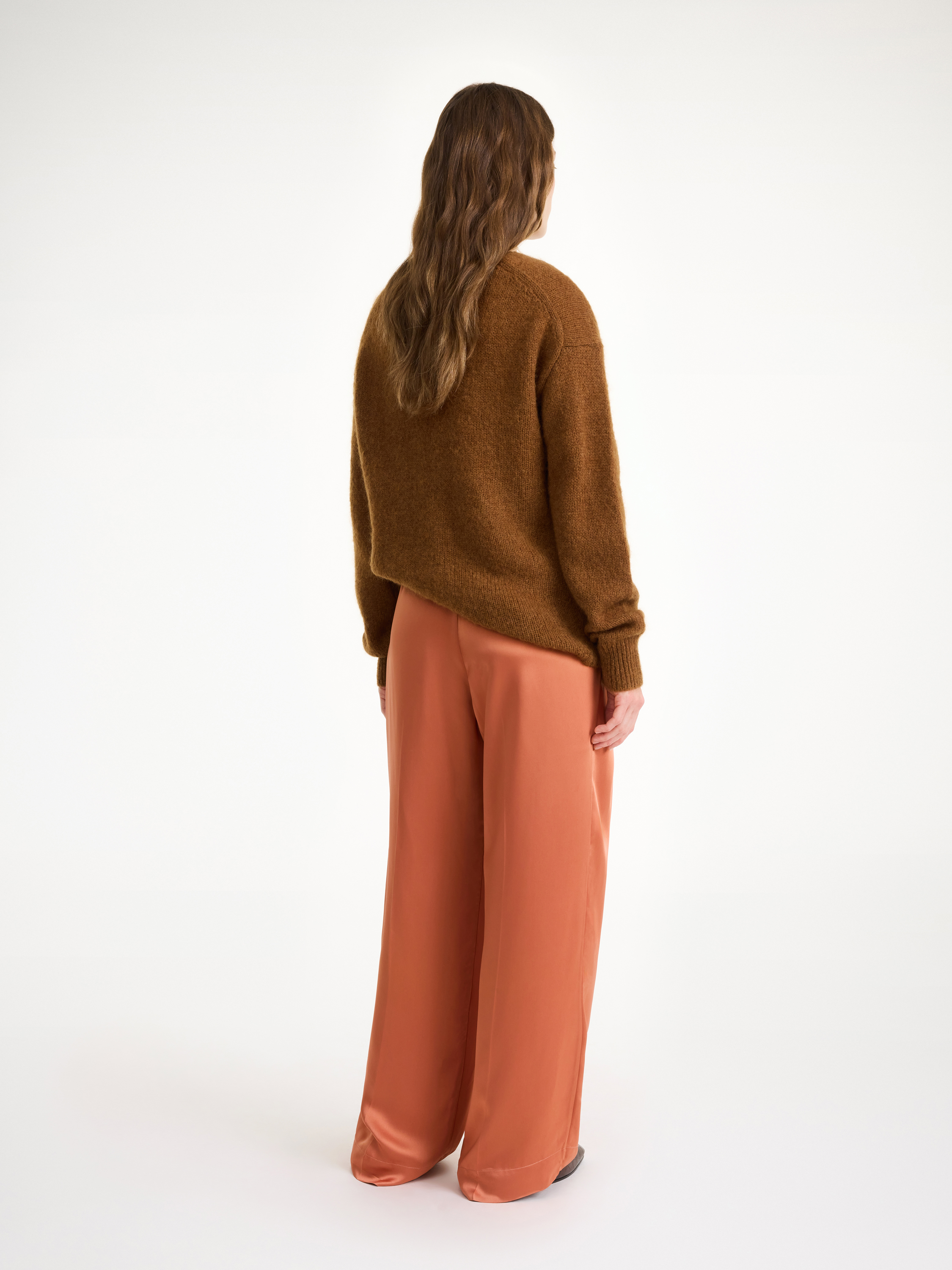 By Malene Birger Cymbaria High-waist Trousers In Dark Cherry Plum