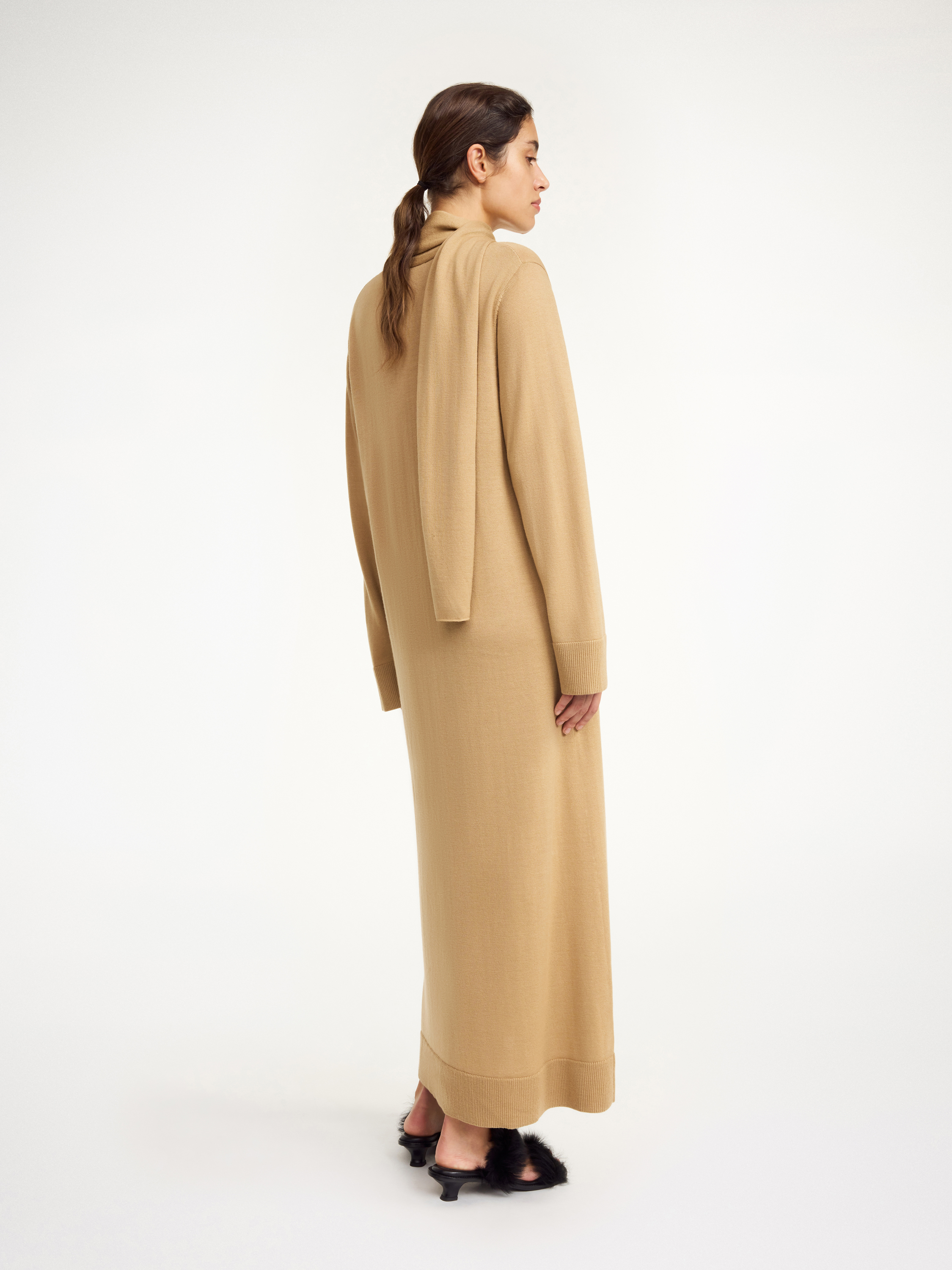 By Malene Birger Merrieta Wool Maxi Dress In Tannin