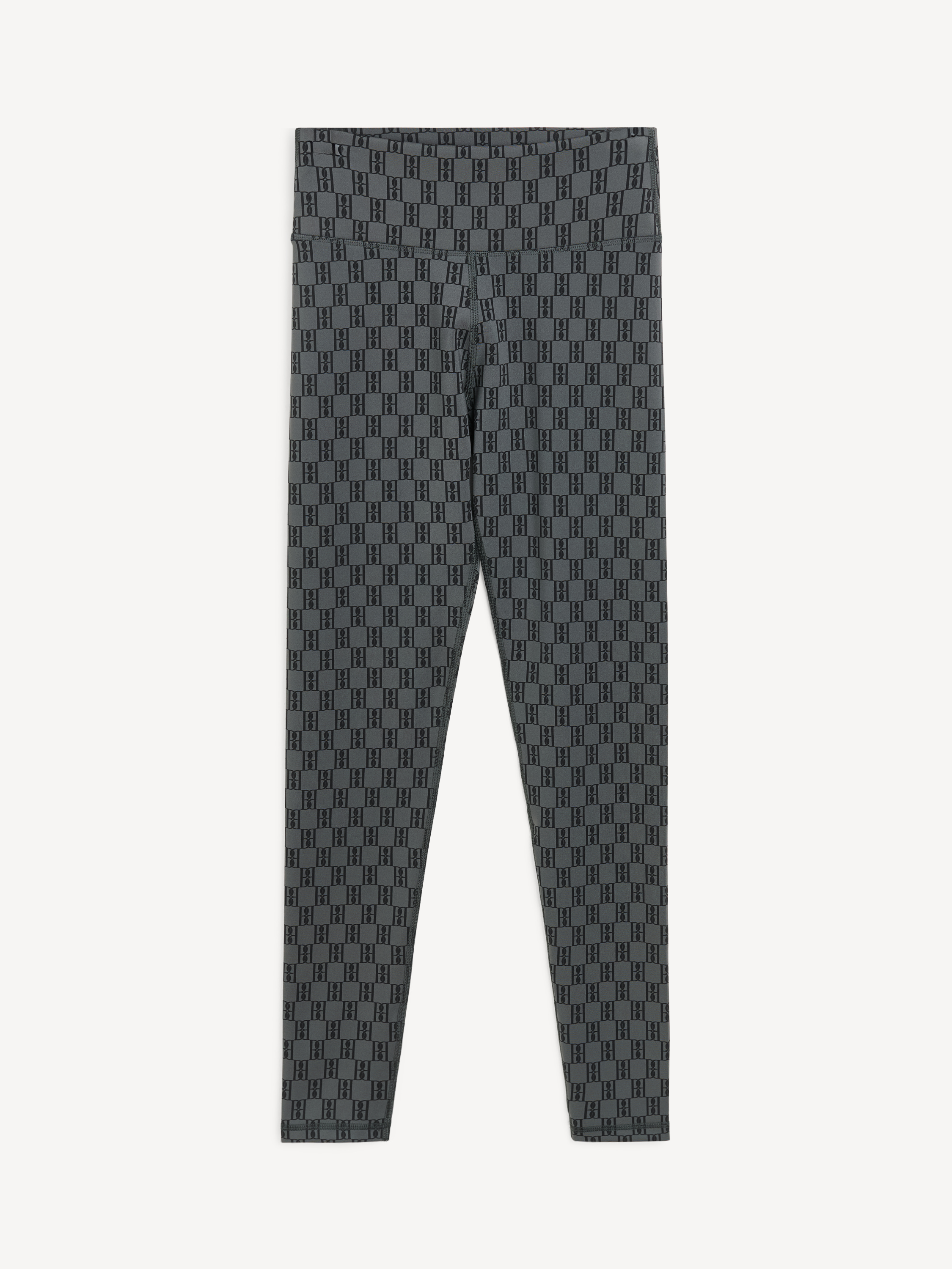 Shop By Malene Birger Polene Athletic Leggings In Monogram Black & Grey