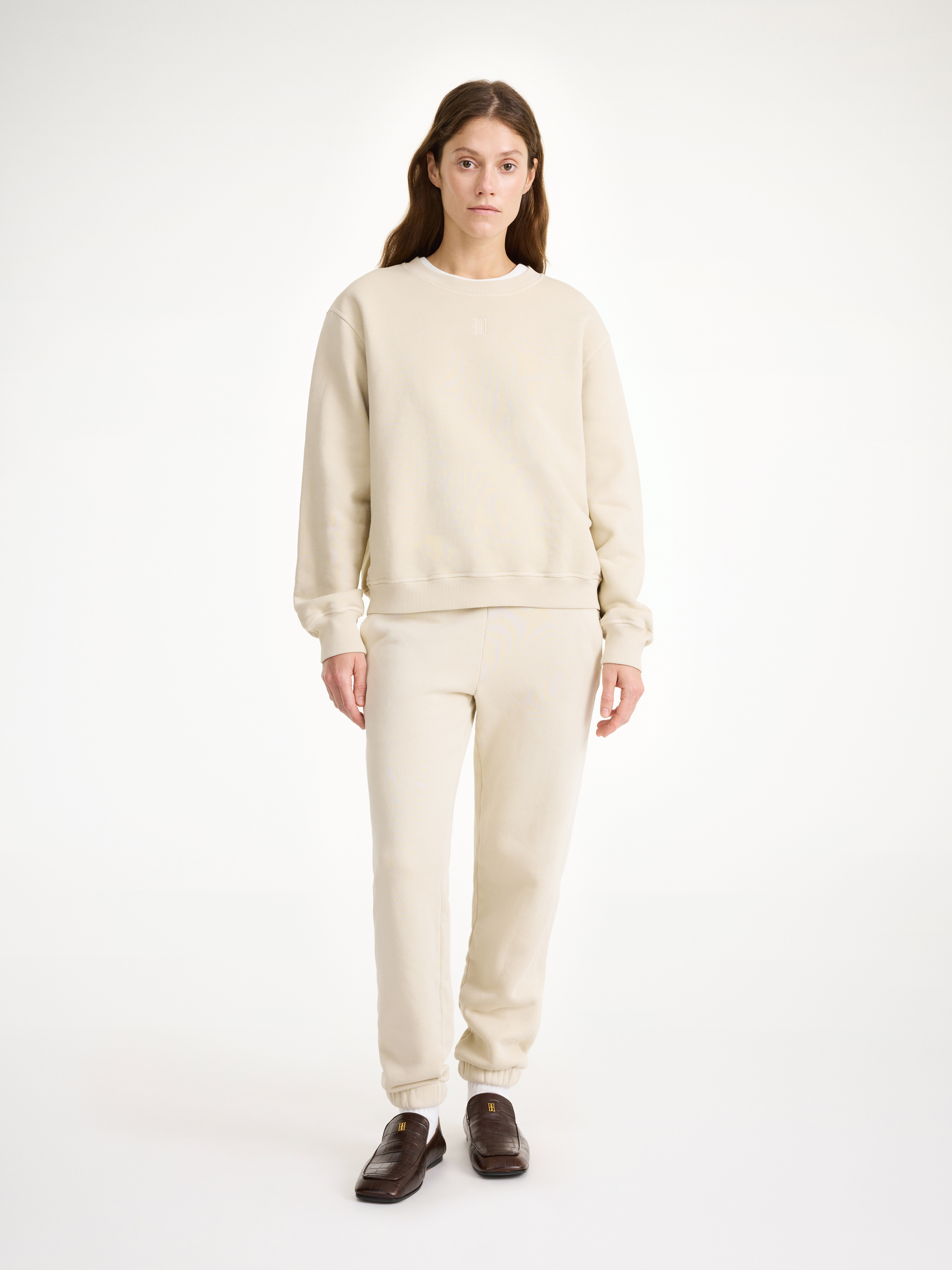 By Malene Birger Apalia Organic Cotton Sweatshirt In Oyster Gray