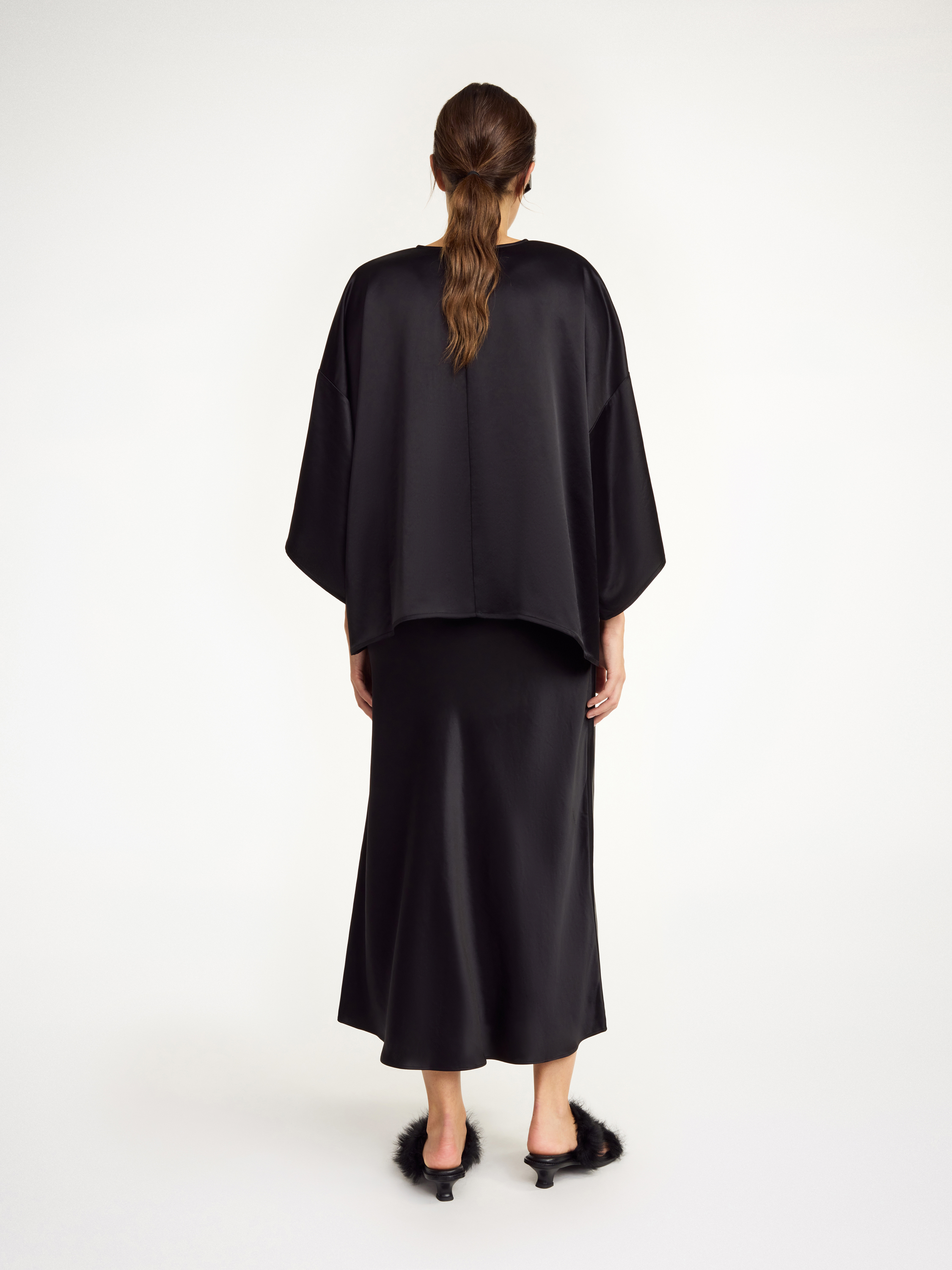 Shop By Malene Birger Boshan Midi Skirt In Black