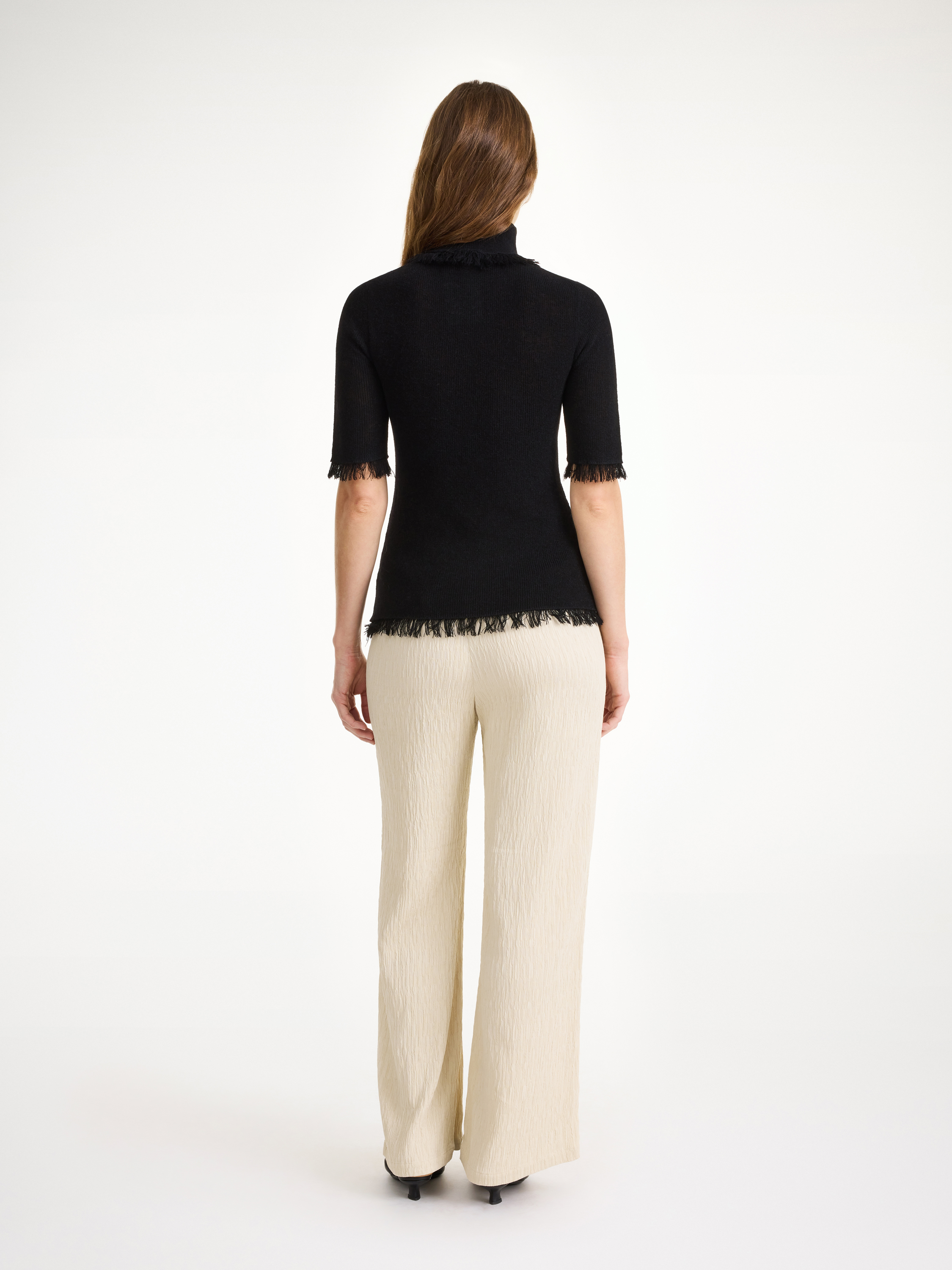 By Malene Birger Jaxa Wool-blend Top In Black