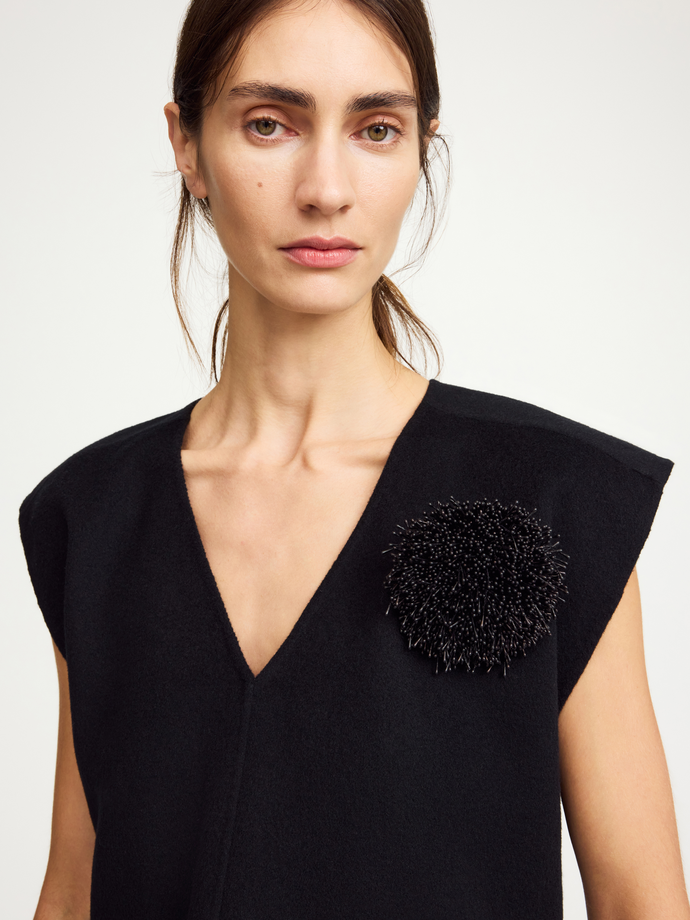 By Malene Birger Henna Brooch In Black