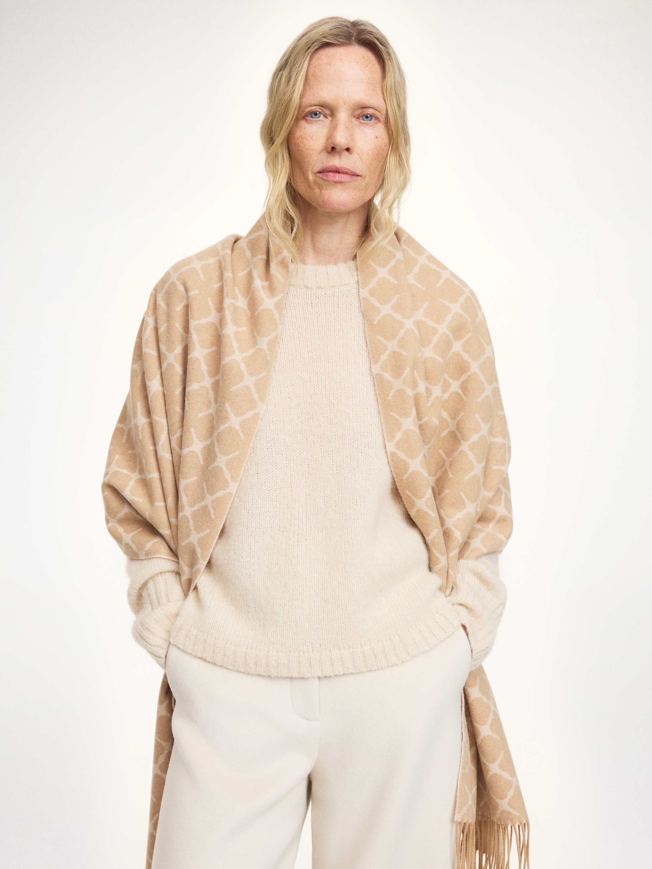 By Malene Birger Ortega Cashmere-blend Scarf In Brown