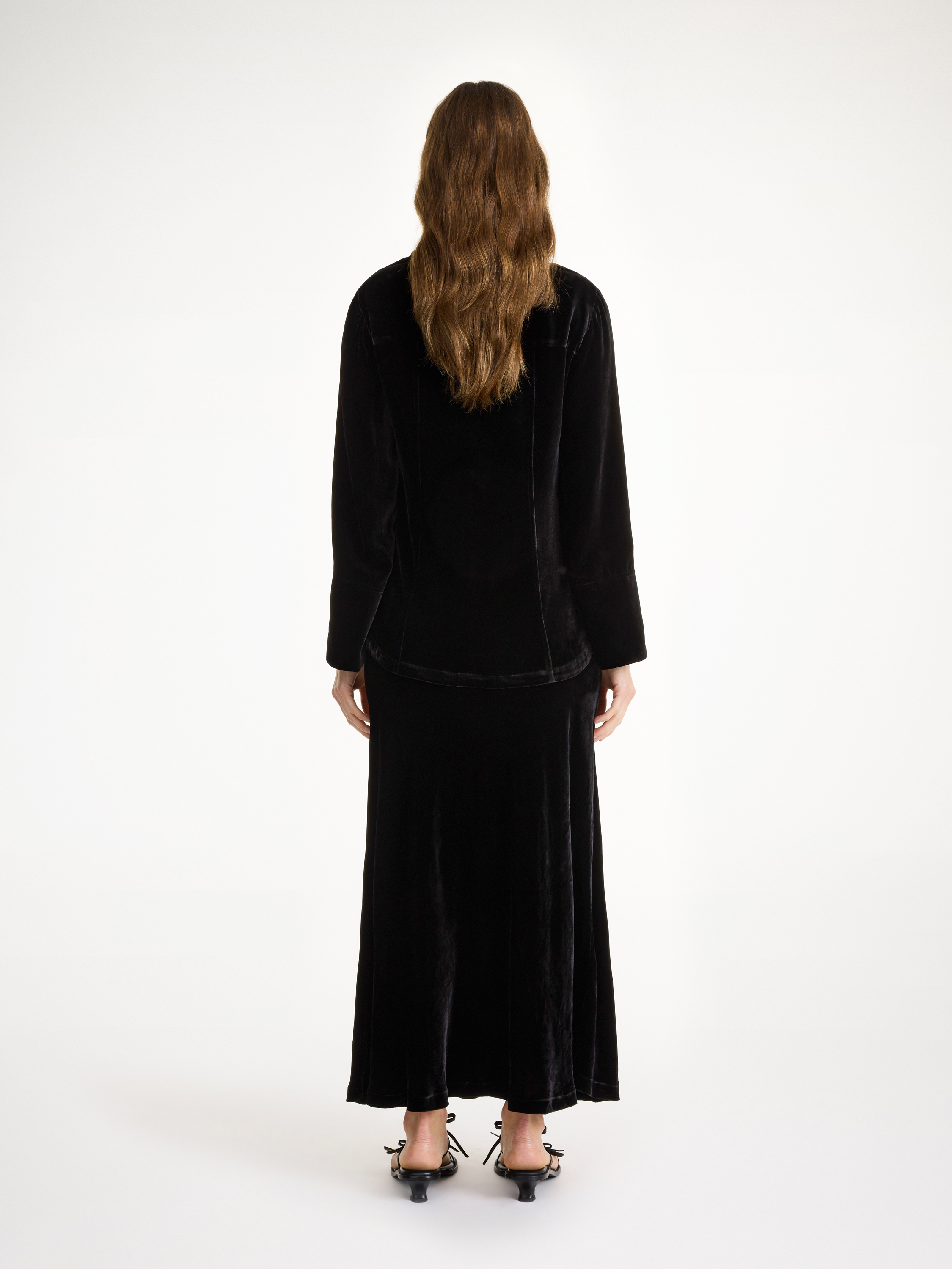 Shop By Malene Birger Rosiannas Samtbluse In Black