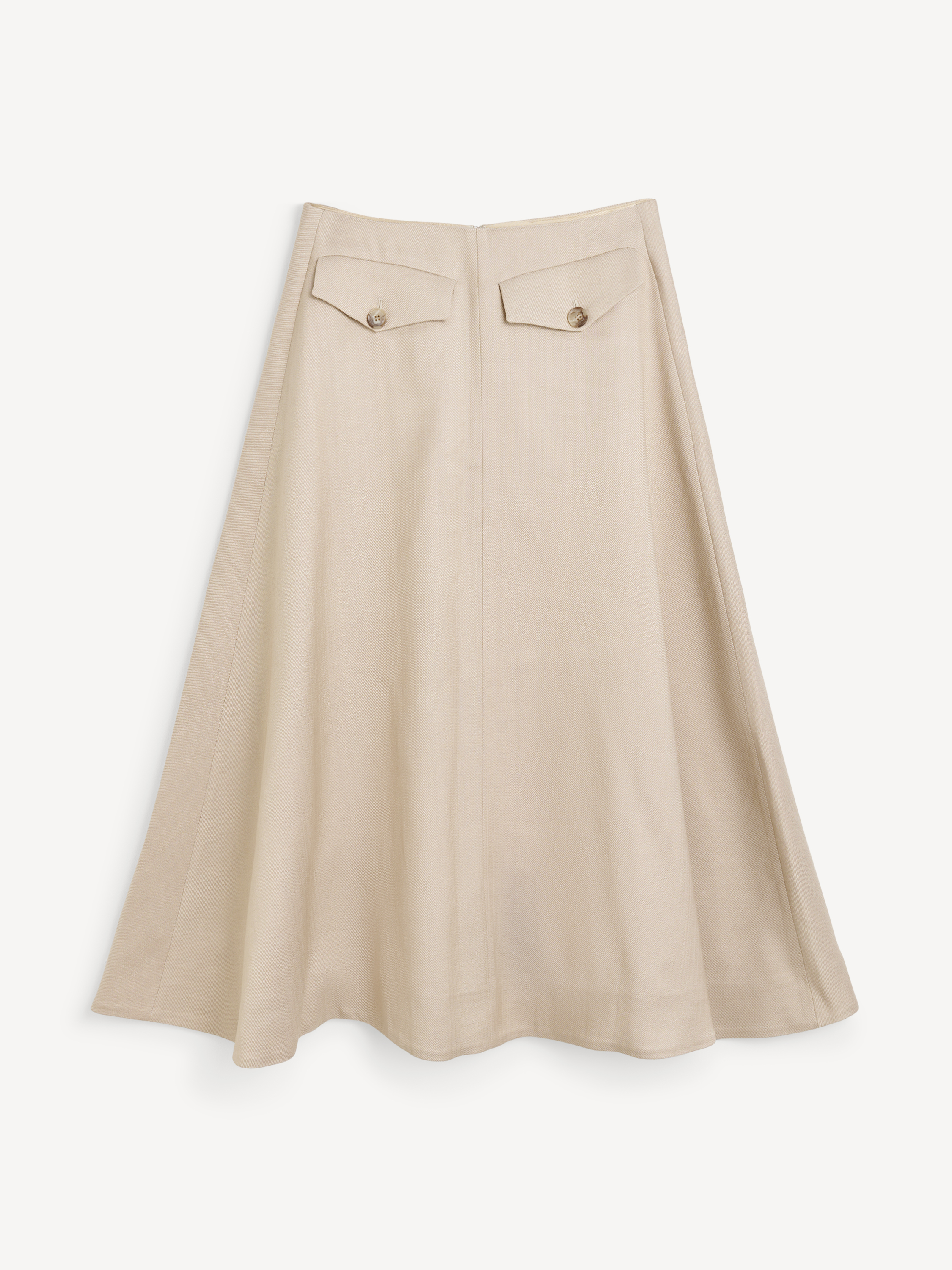 By Malene Birger Isella Midi Skirt In Oyster Gray
