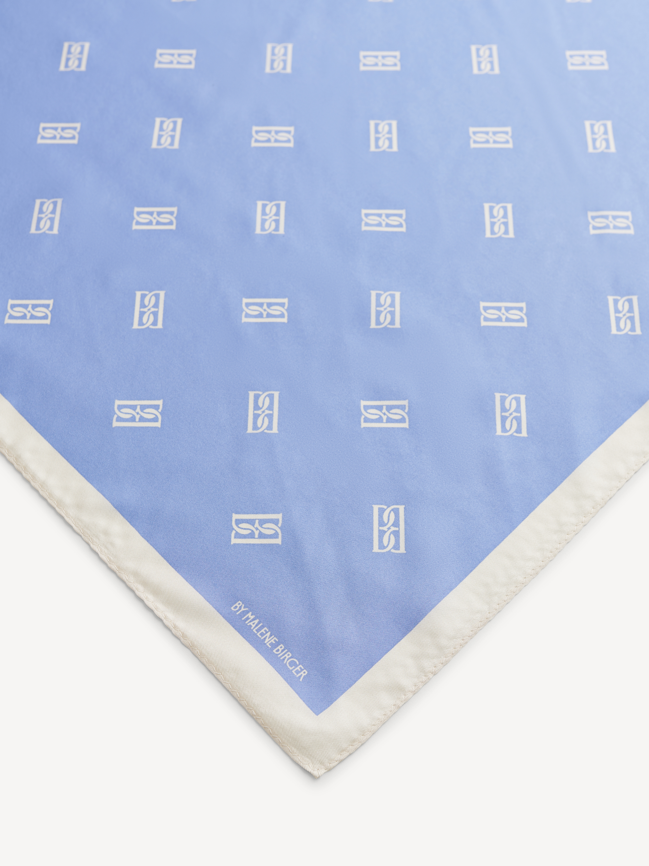 Shop By Malene Birger Monnis Silk Scarf In Blue Iris