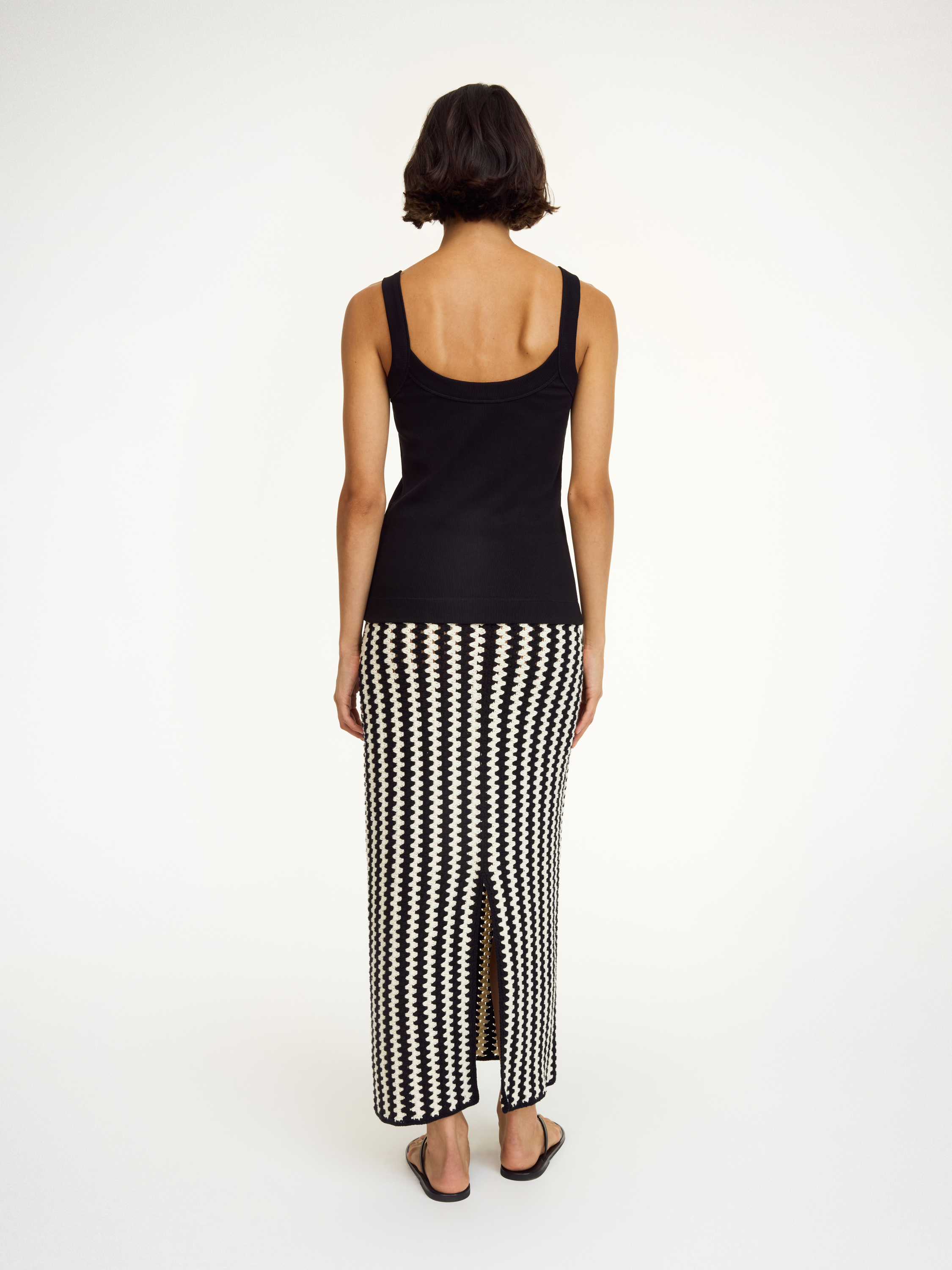 By Malene Birger Frillio Tank Top In Black In Black