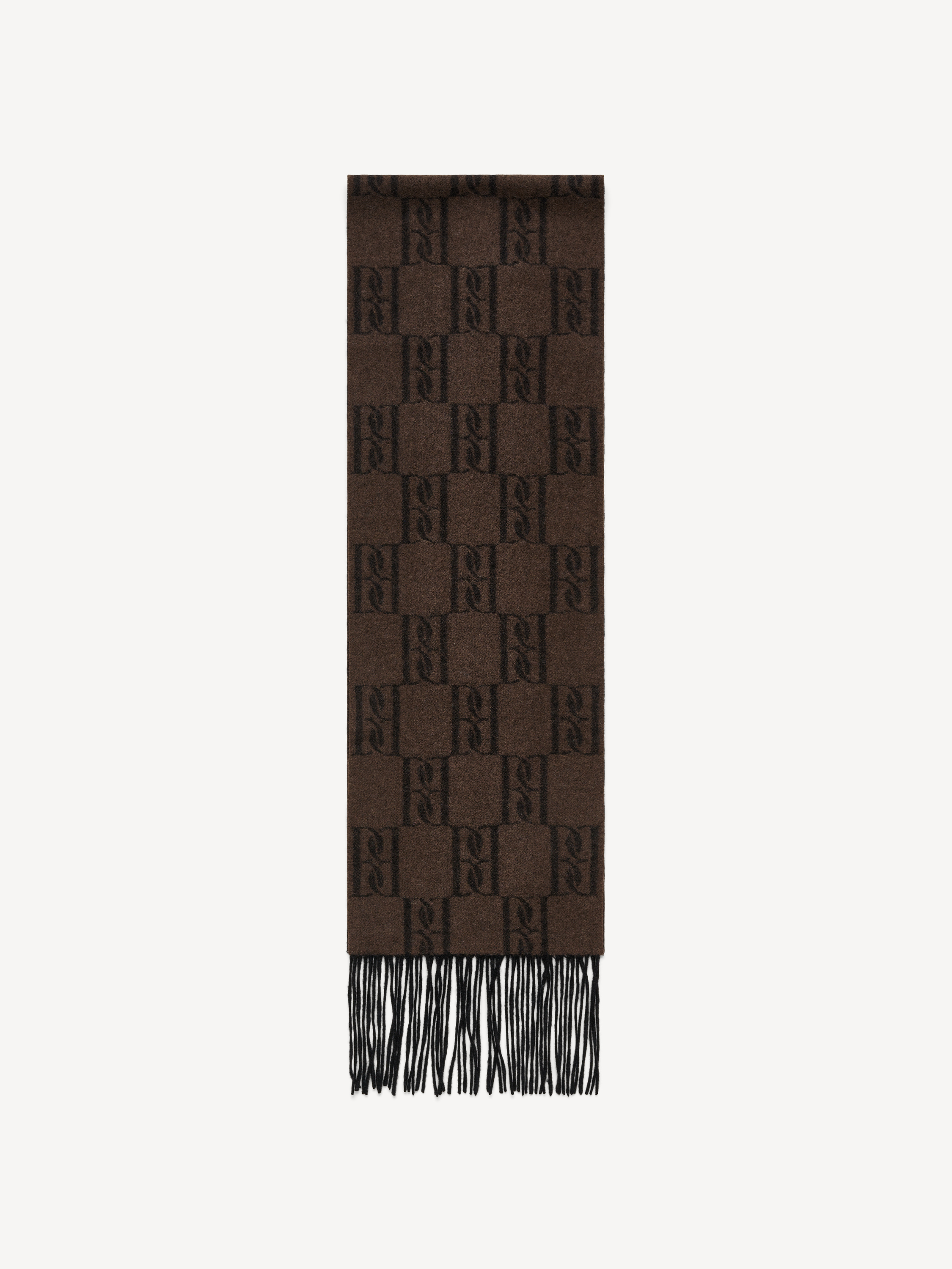 By Malene Birger Manno Wool Scarf In Dark Mahogany