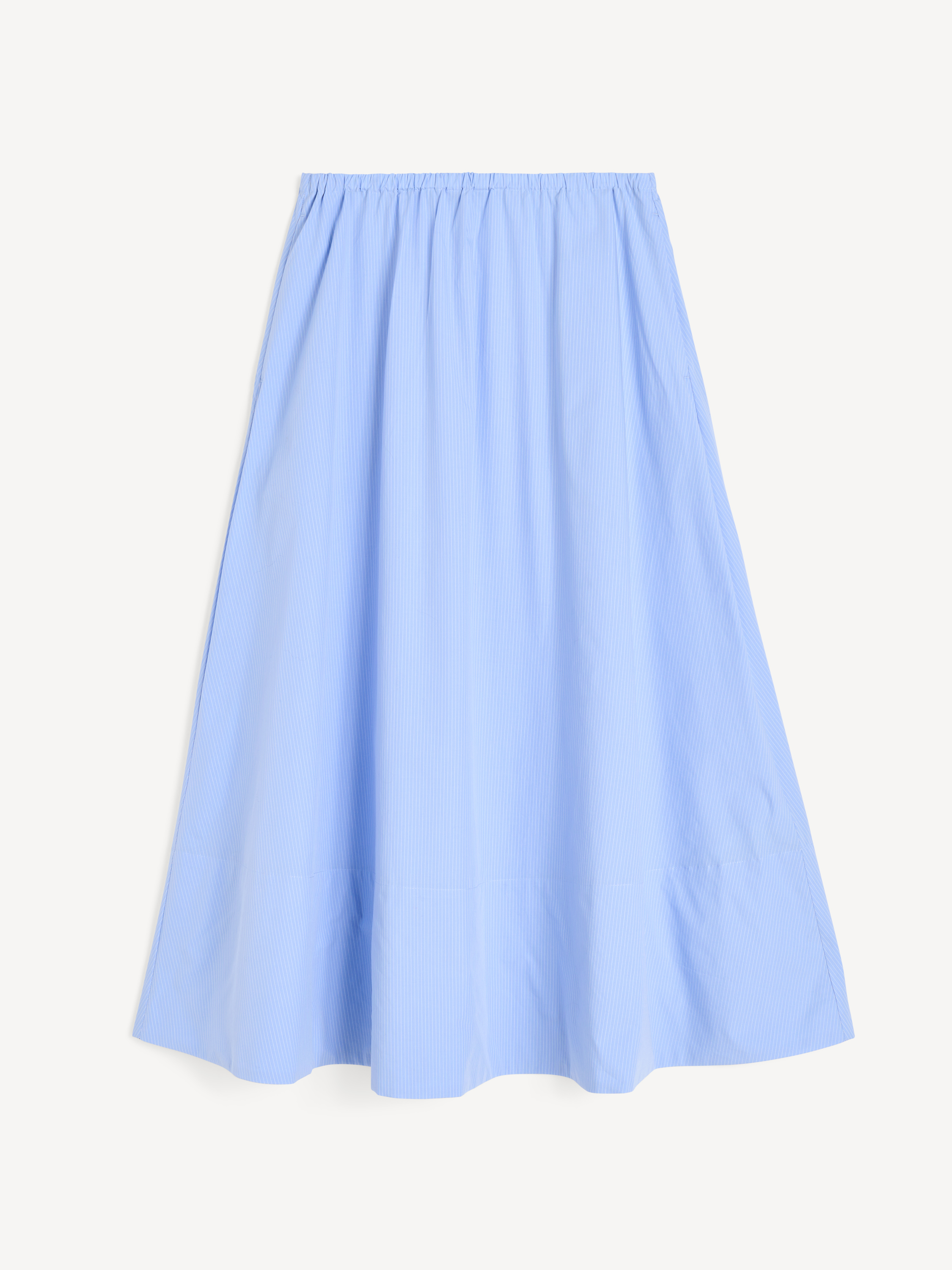 By Malene Birger Pheobes Organic Cotton Skirt In Blue Iris Stripe Small