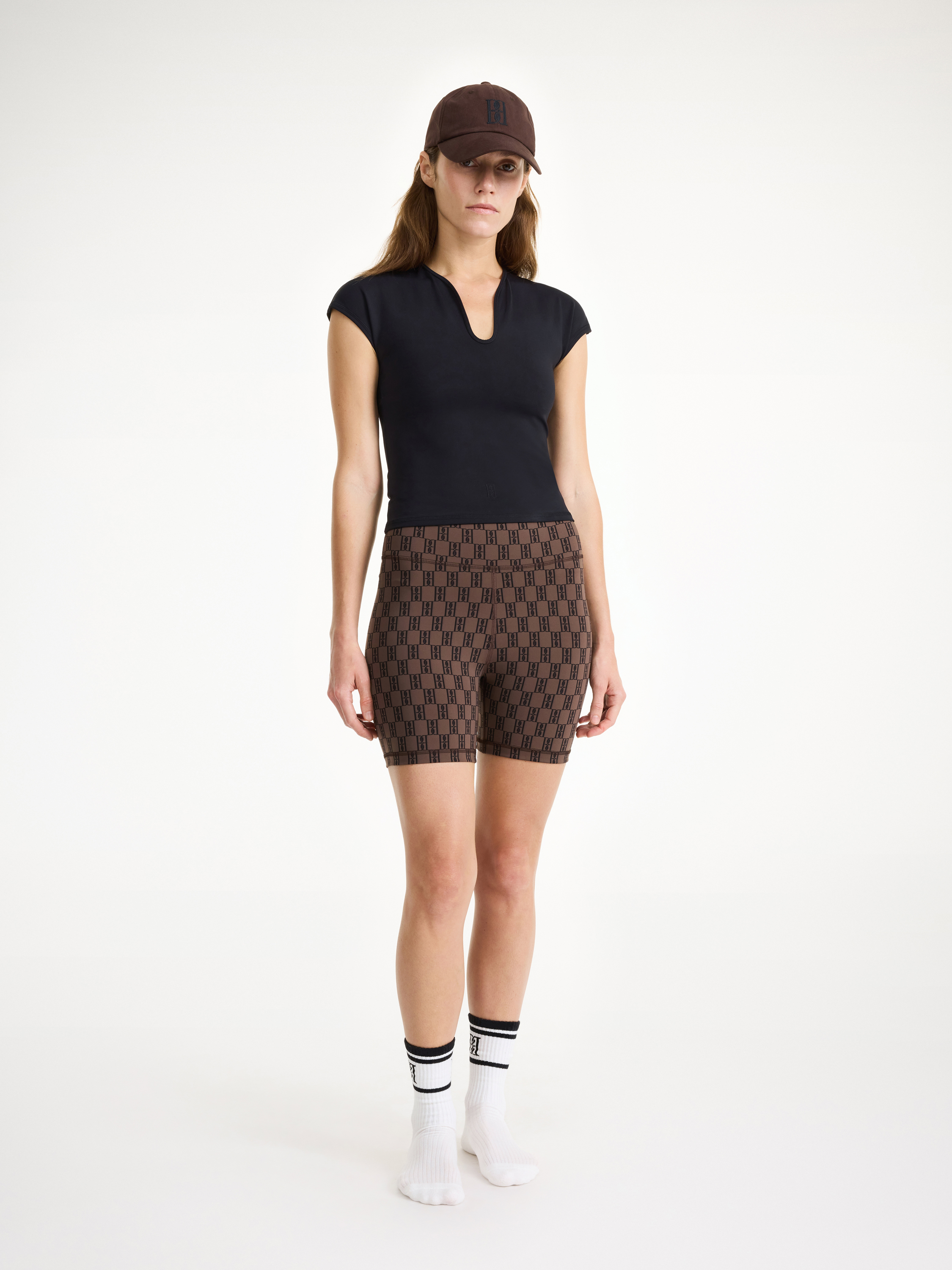 By Malene Birger Siola Atheletic Shorts In Dark Mahogany