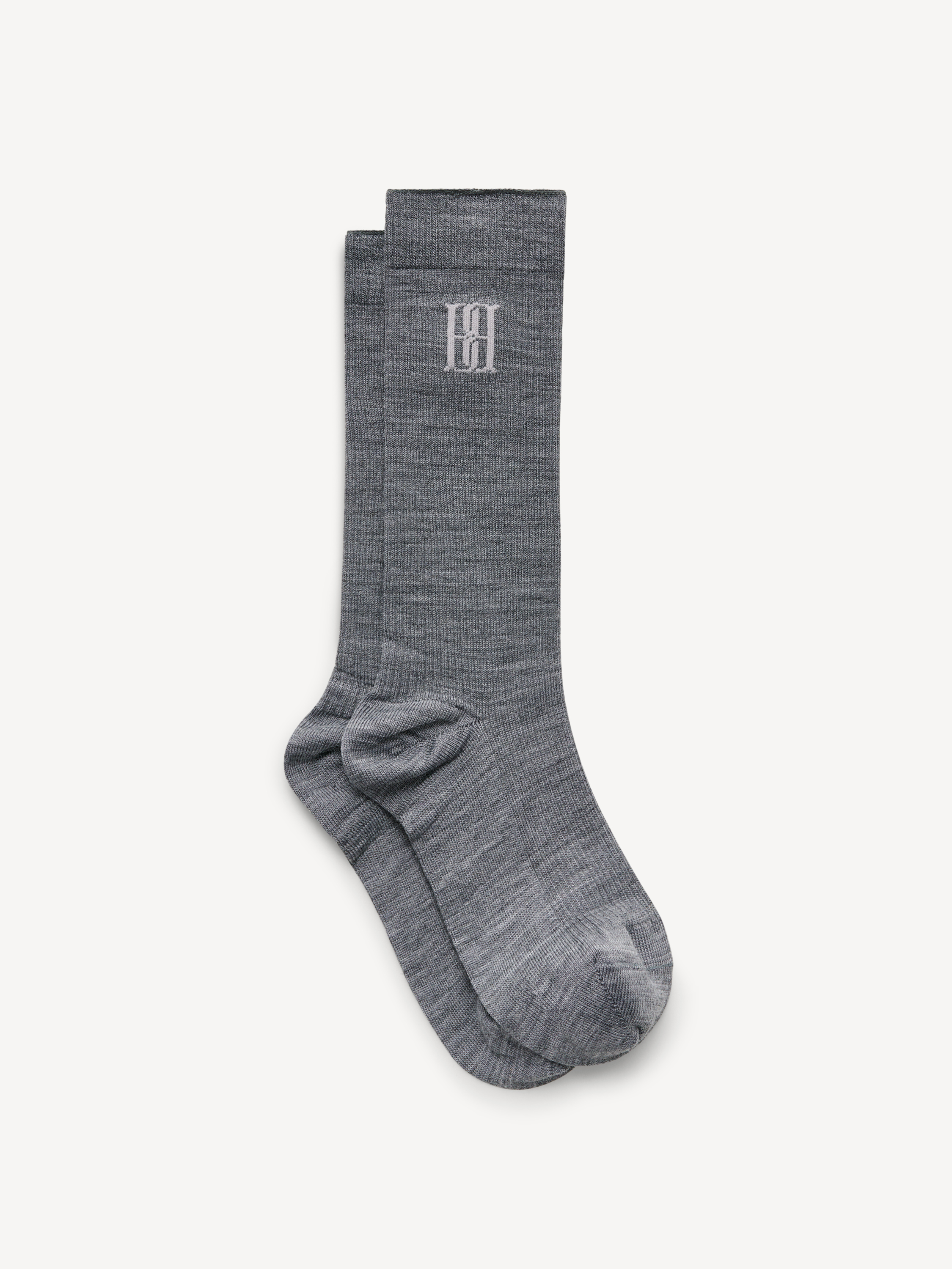 By Malene Birger Leiano Wool-blend Socks In Grey Melange