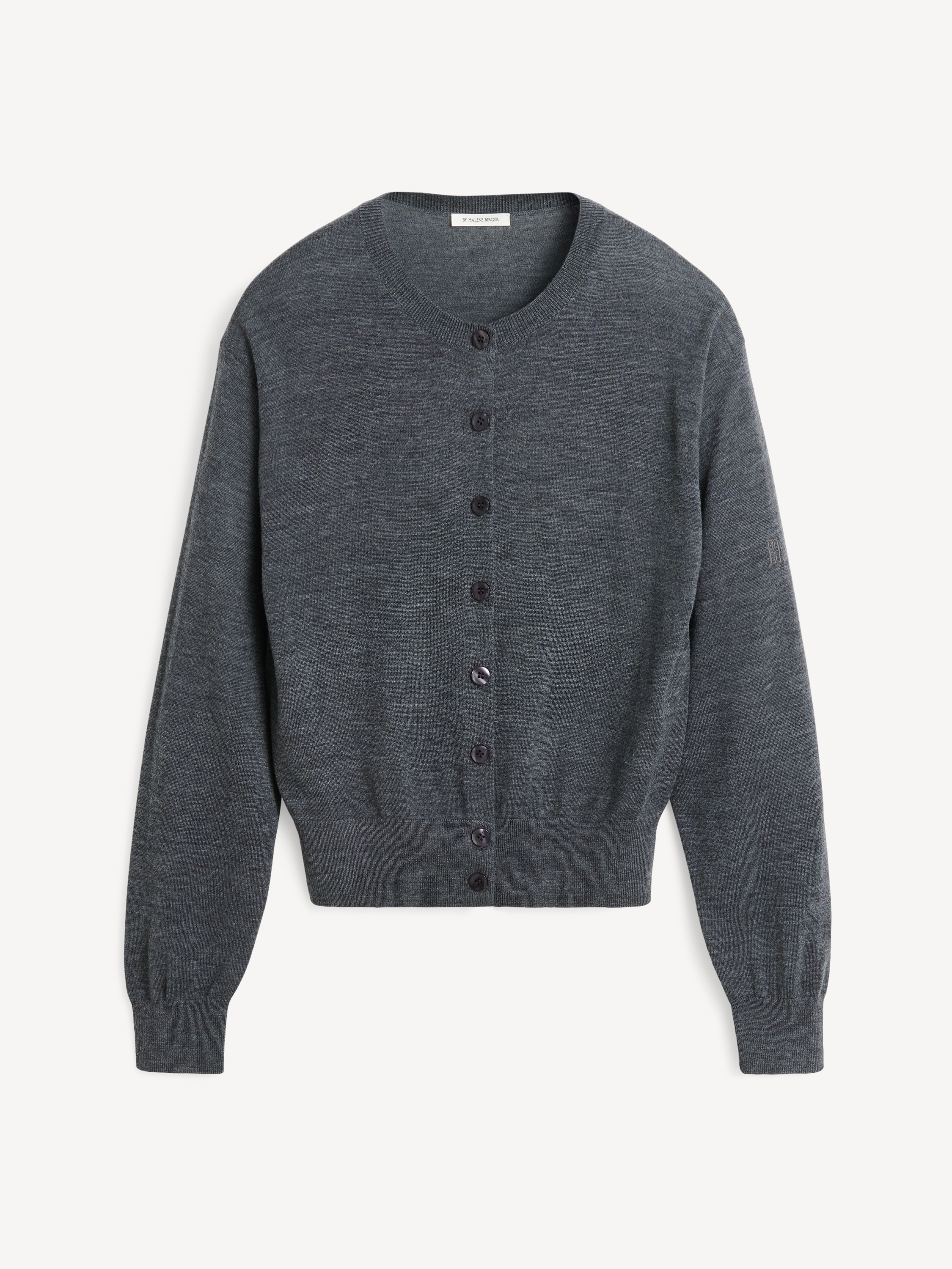 By Malene Birger Women's Jet Grey Montie Merino Wool Cardigan Medium