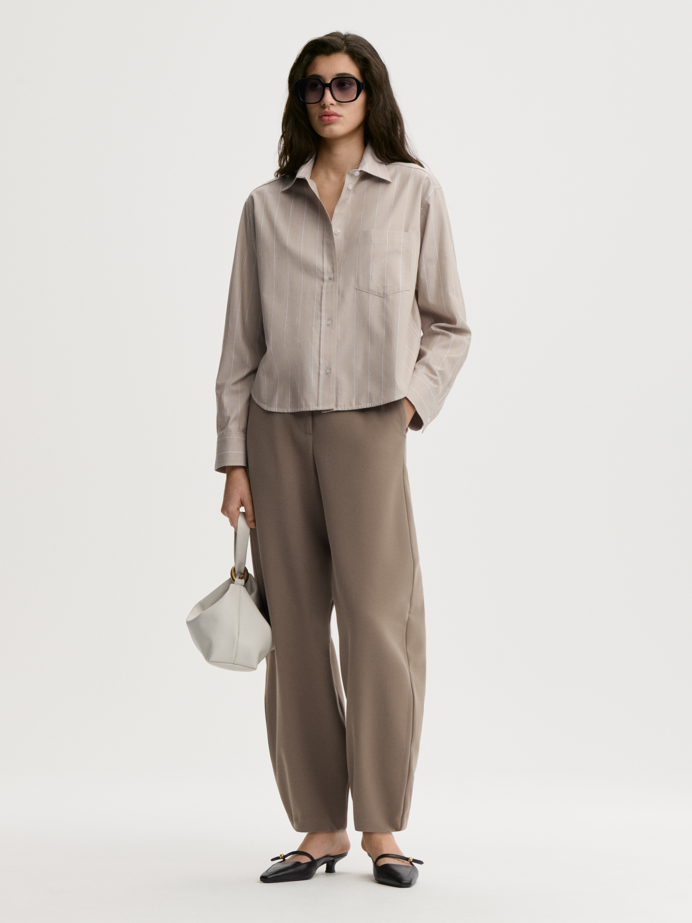 Audrey Cropped Organic Cotton Shirt
