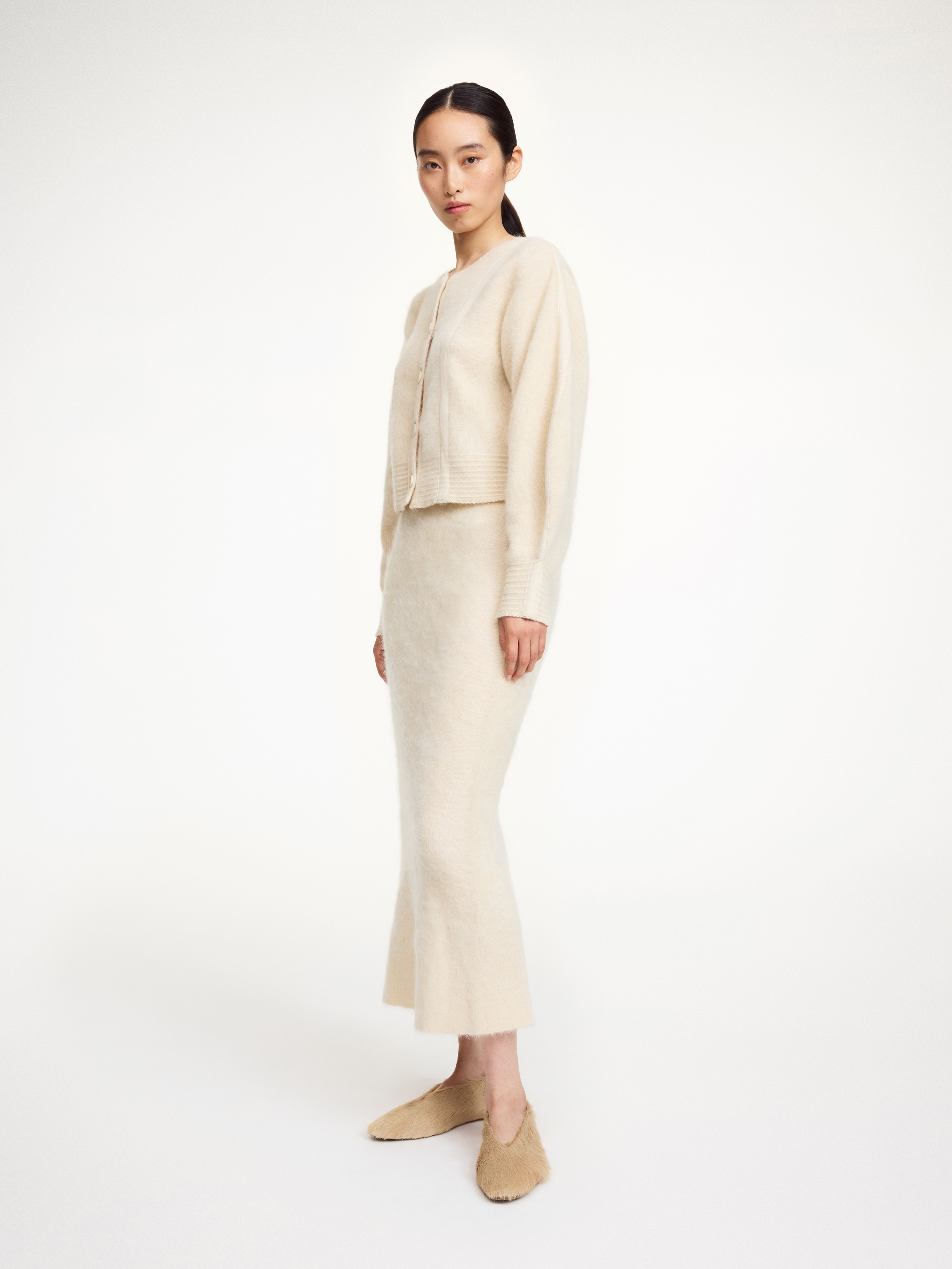 By Malene Birger Estille Midi Skirt In Neutral