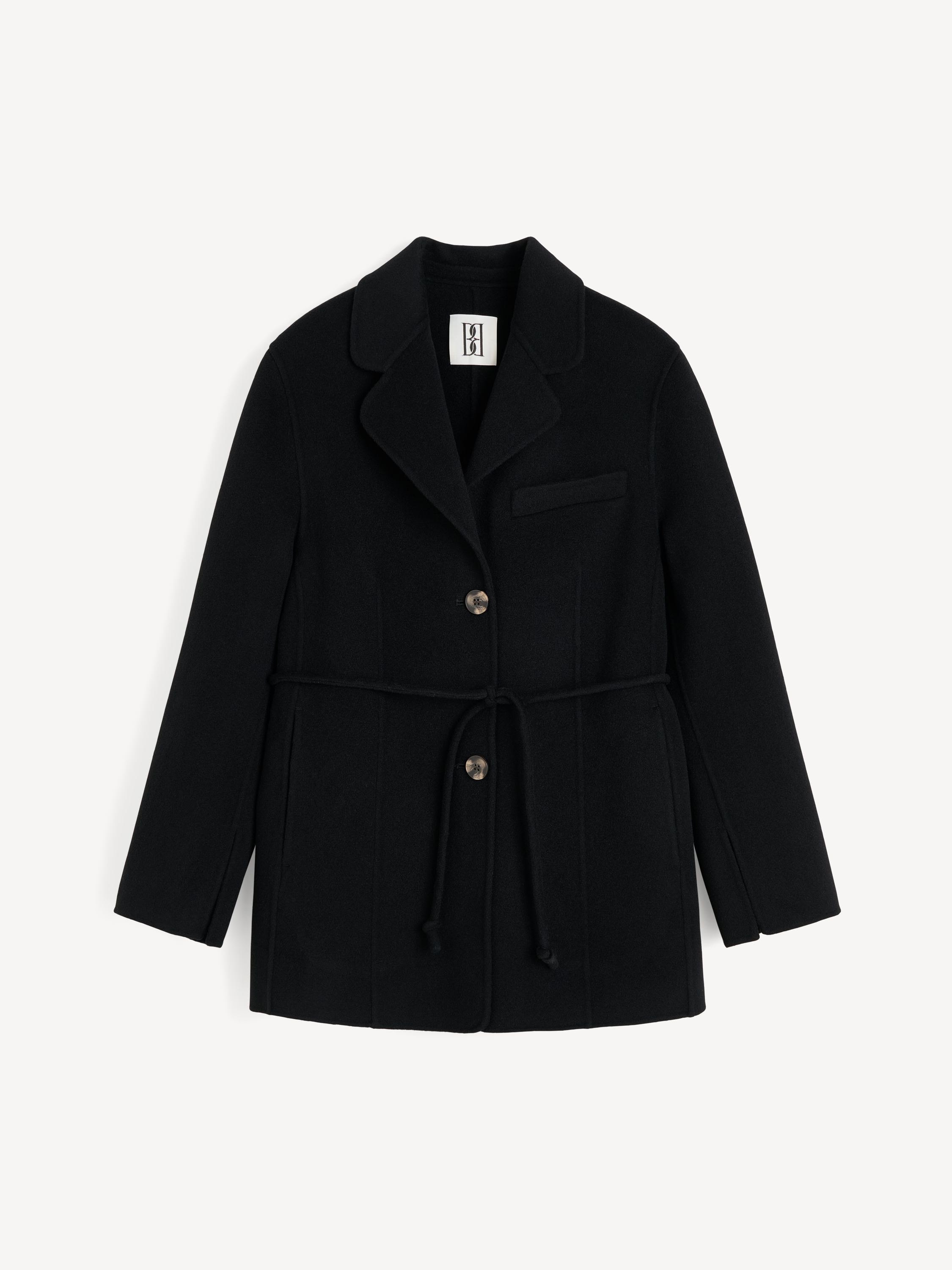 By Malene Birger Women's Black Hellen Single-Breasted Wool Blazer Size 42