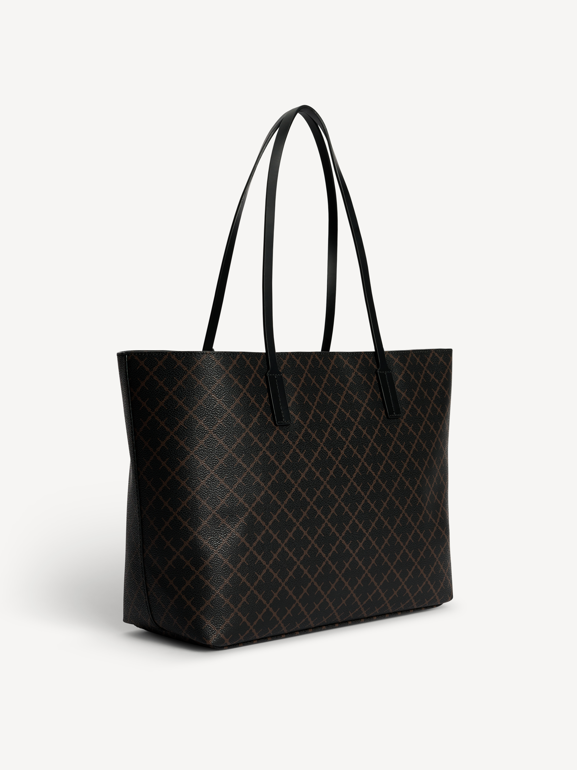 By Malene Birger Abigail Printed Tote Bag In Dark Chokolate